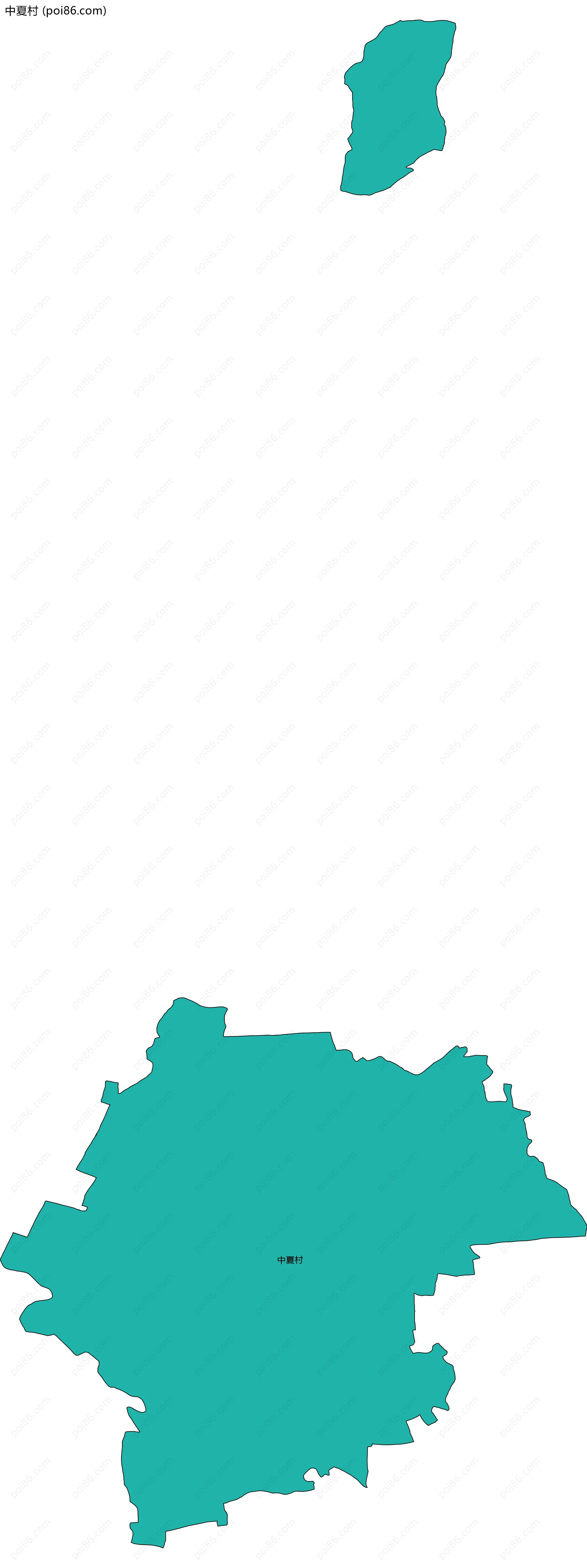 中夏村边界地图