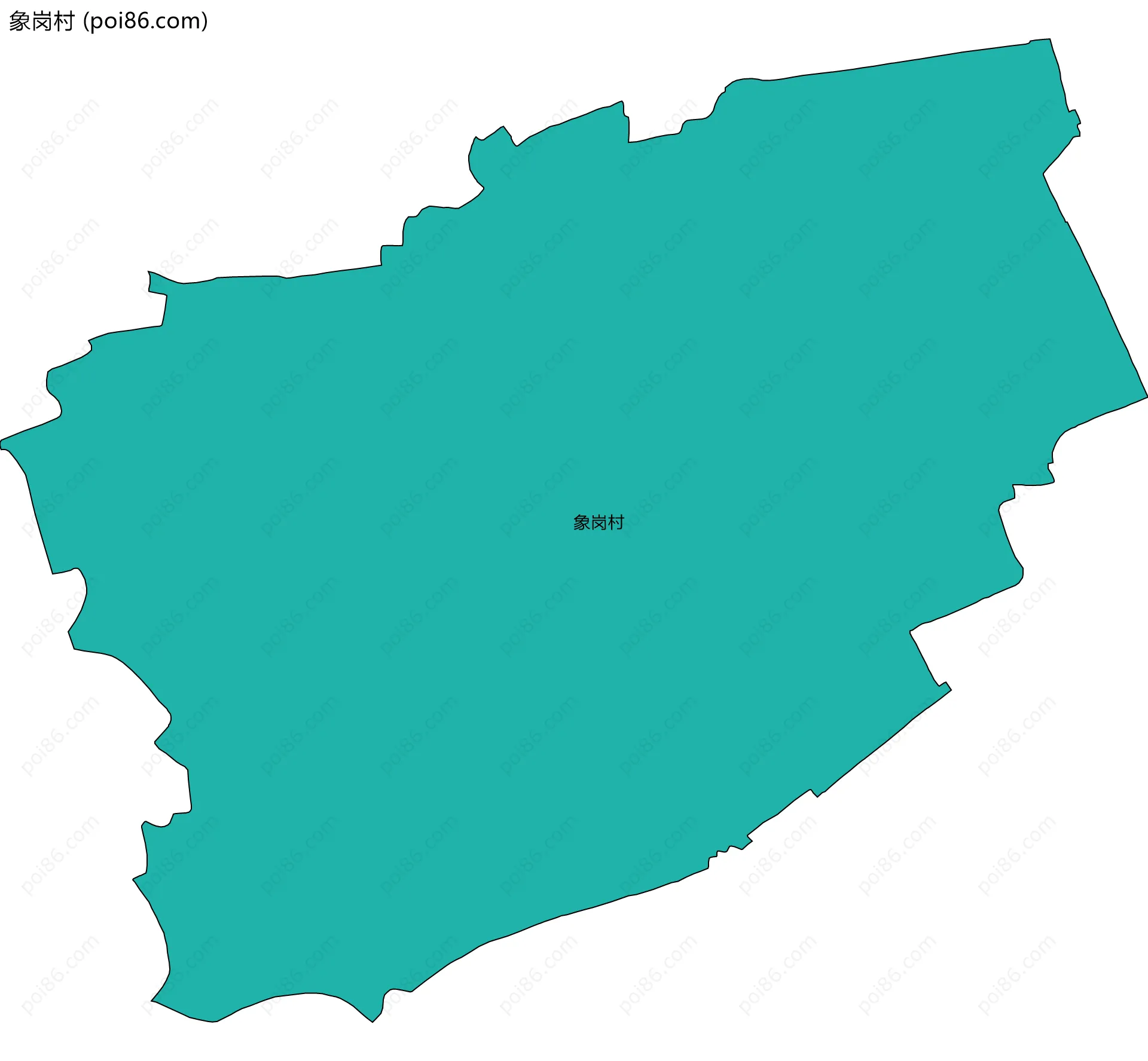 象岗村边界地图