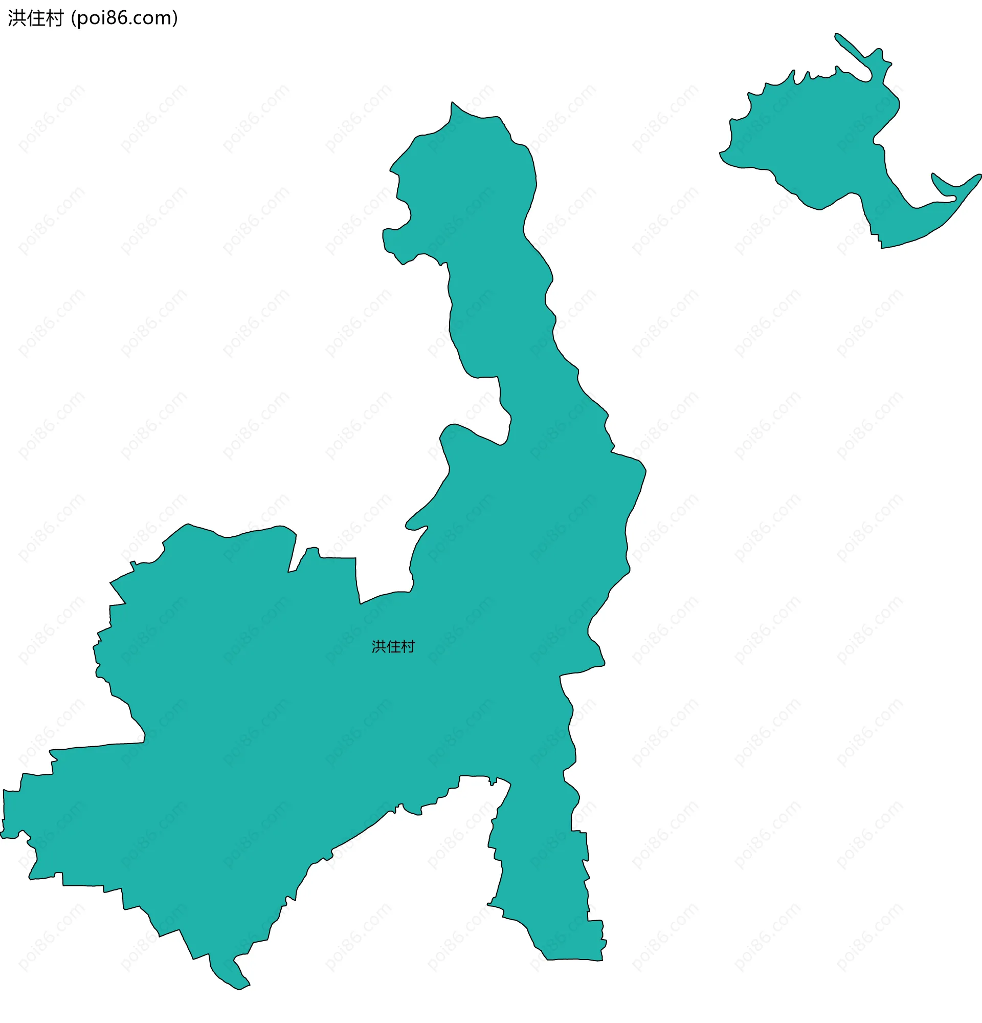 洪住村边界地图