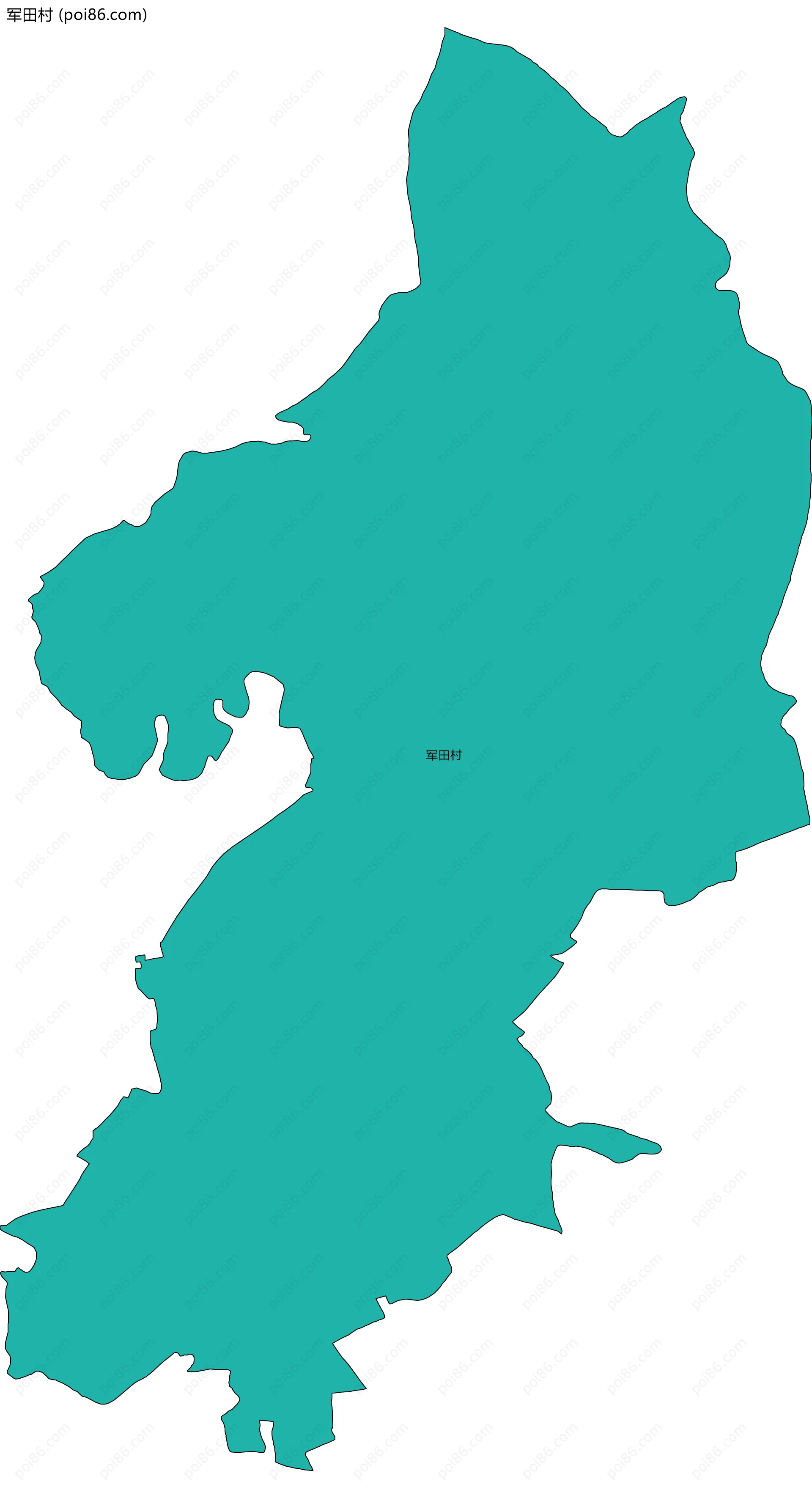军田村边界地图
