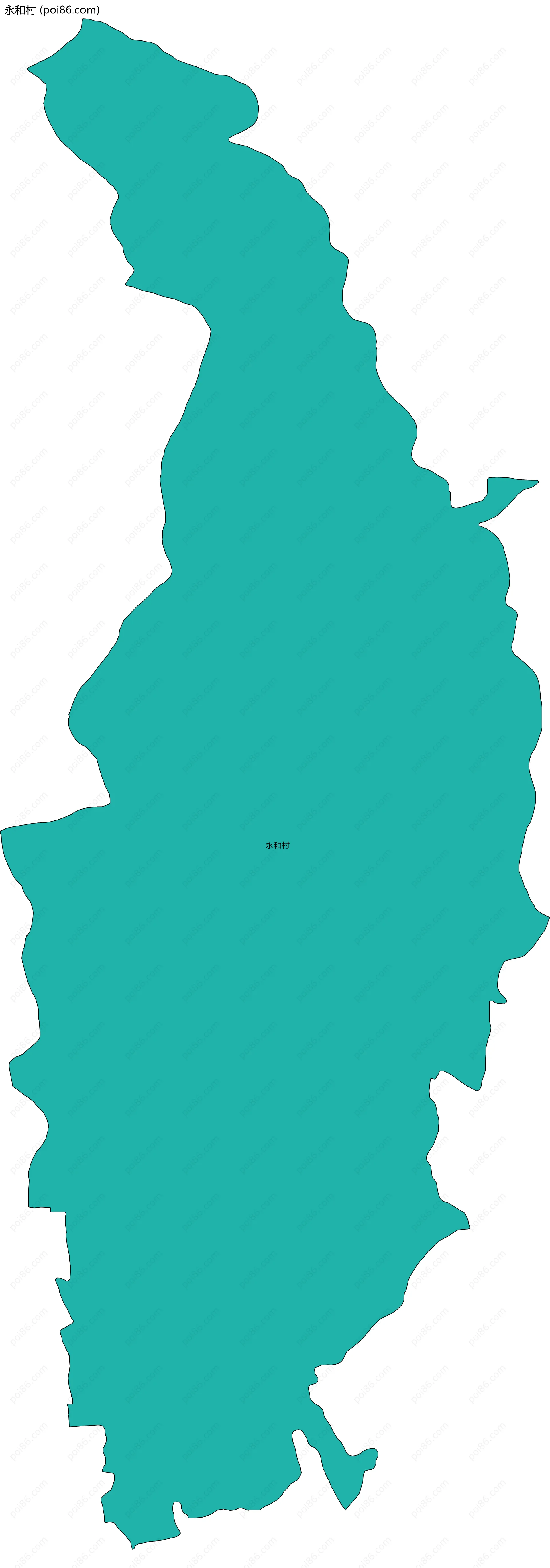 永和村边界地图