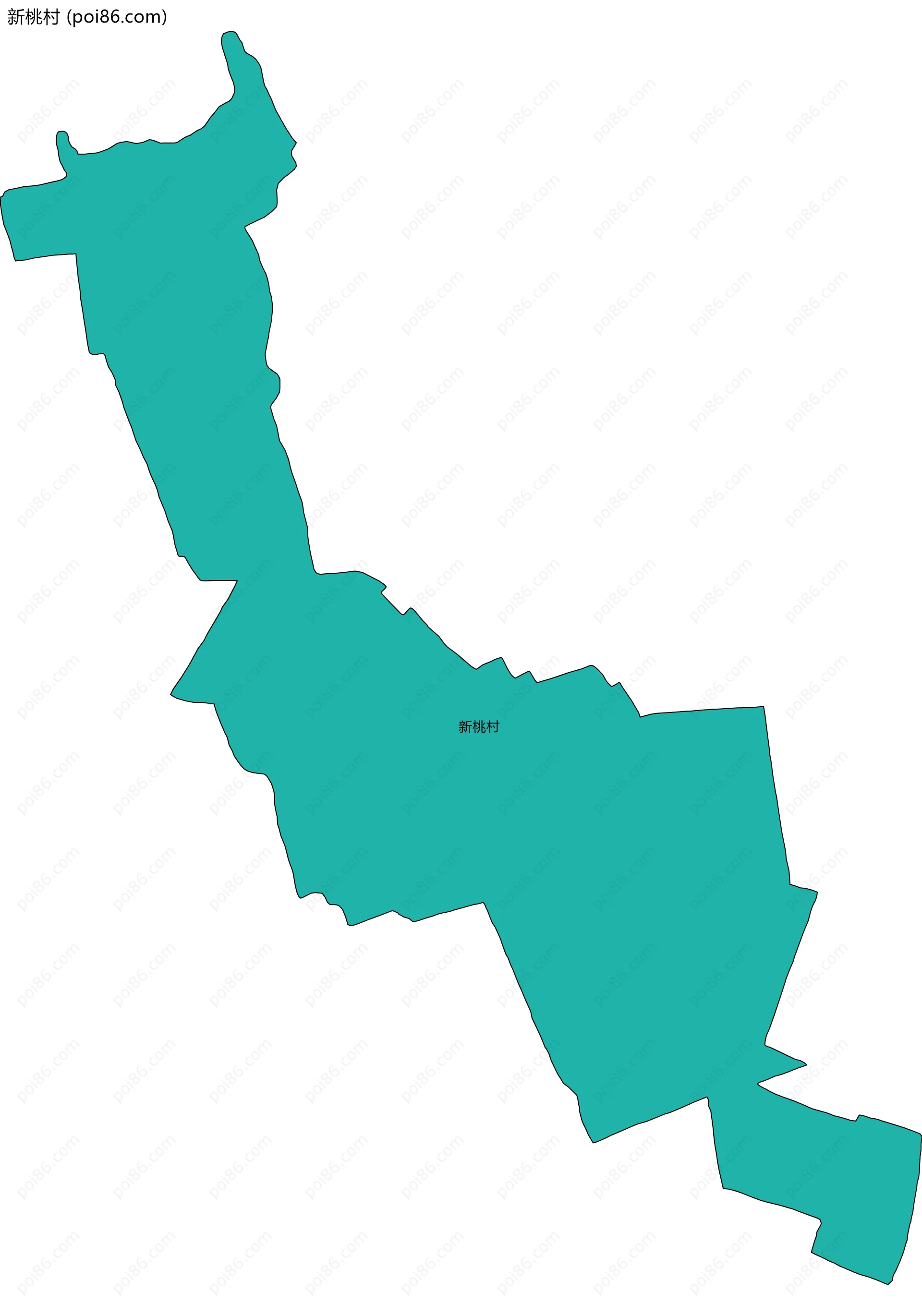新桃村边界地图