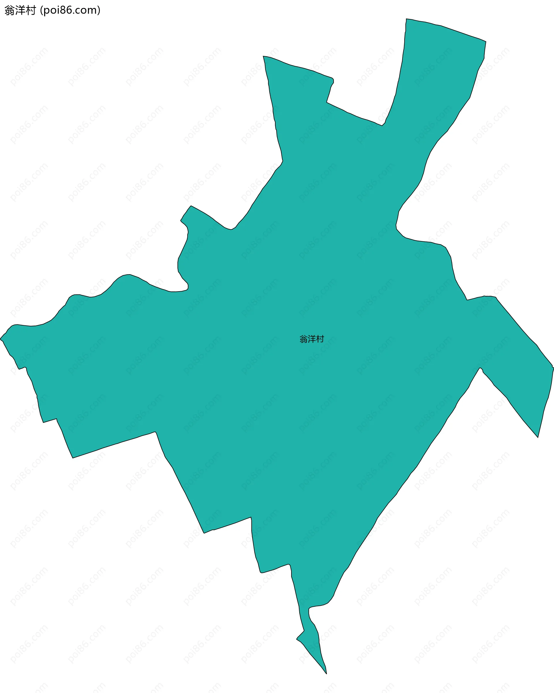 翁洋村边界地图