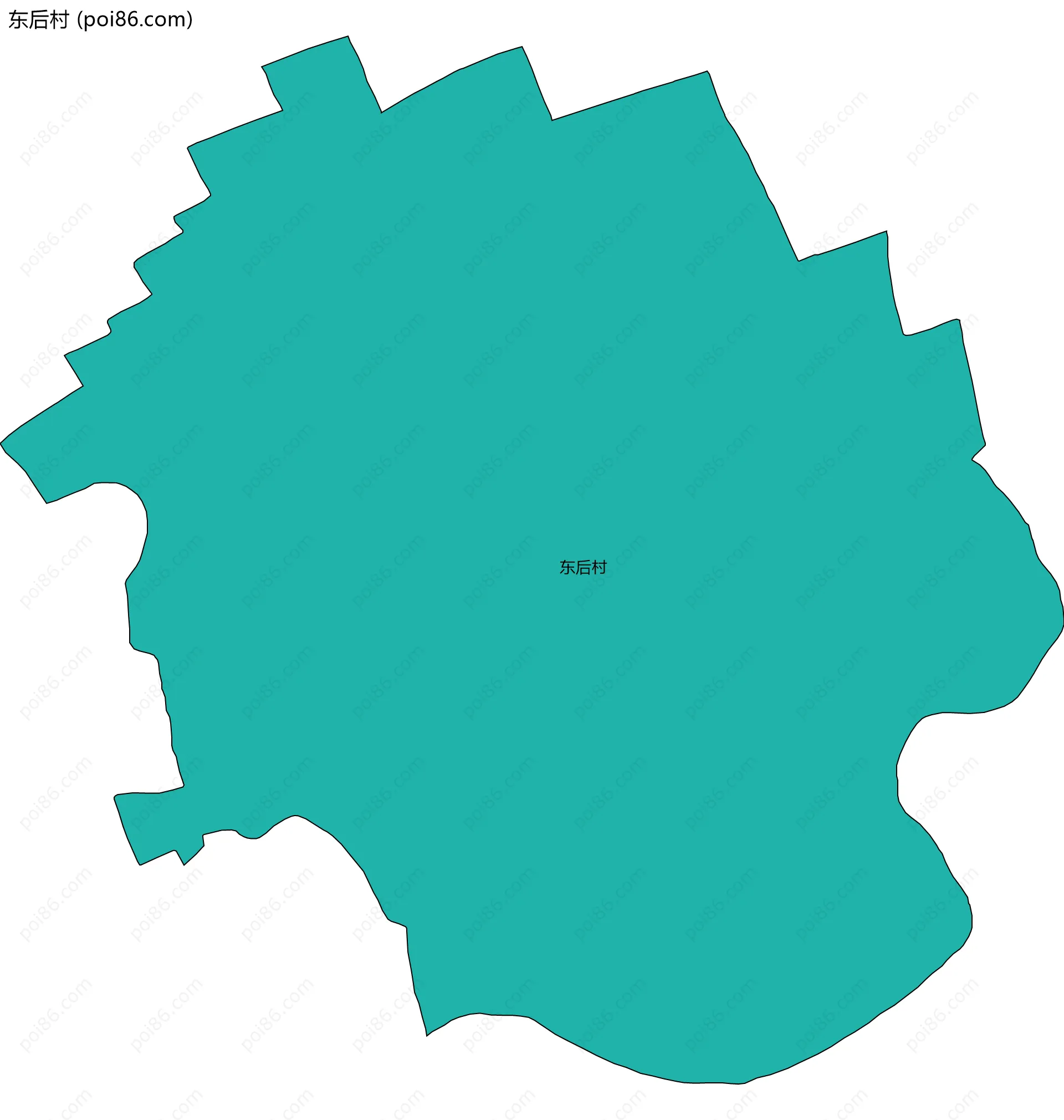 东后村边界地图