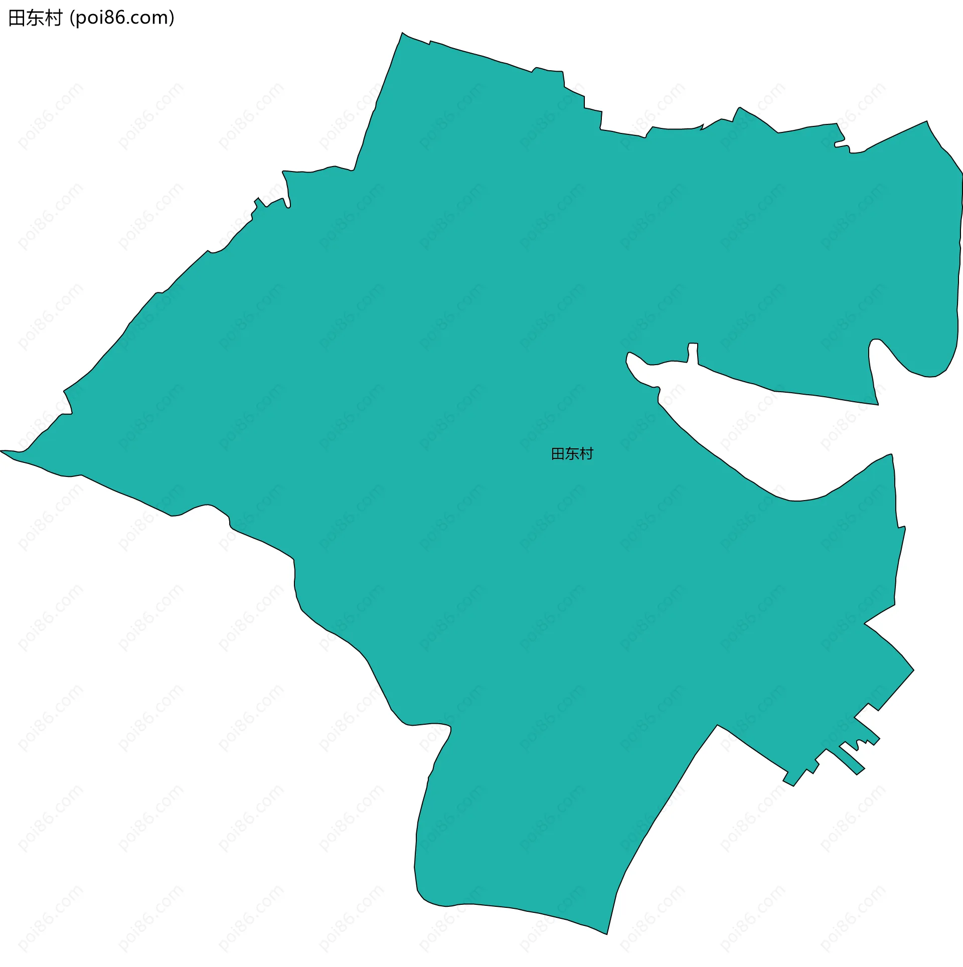 田东村边界地图