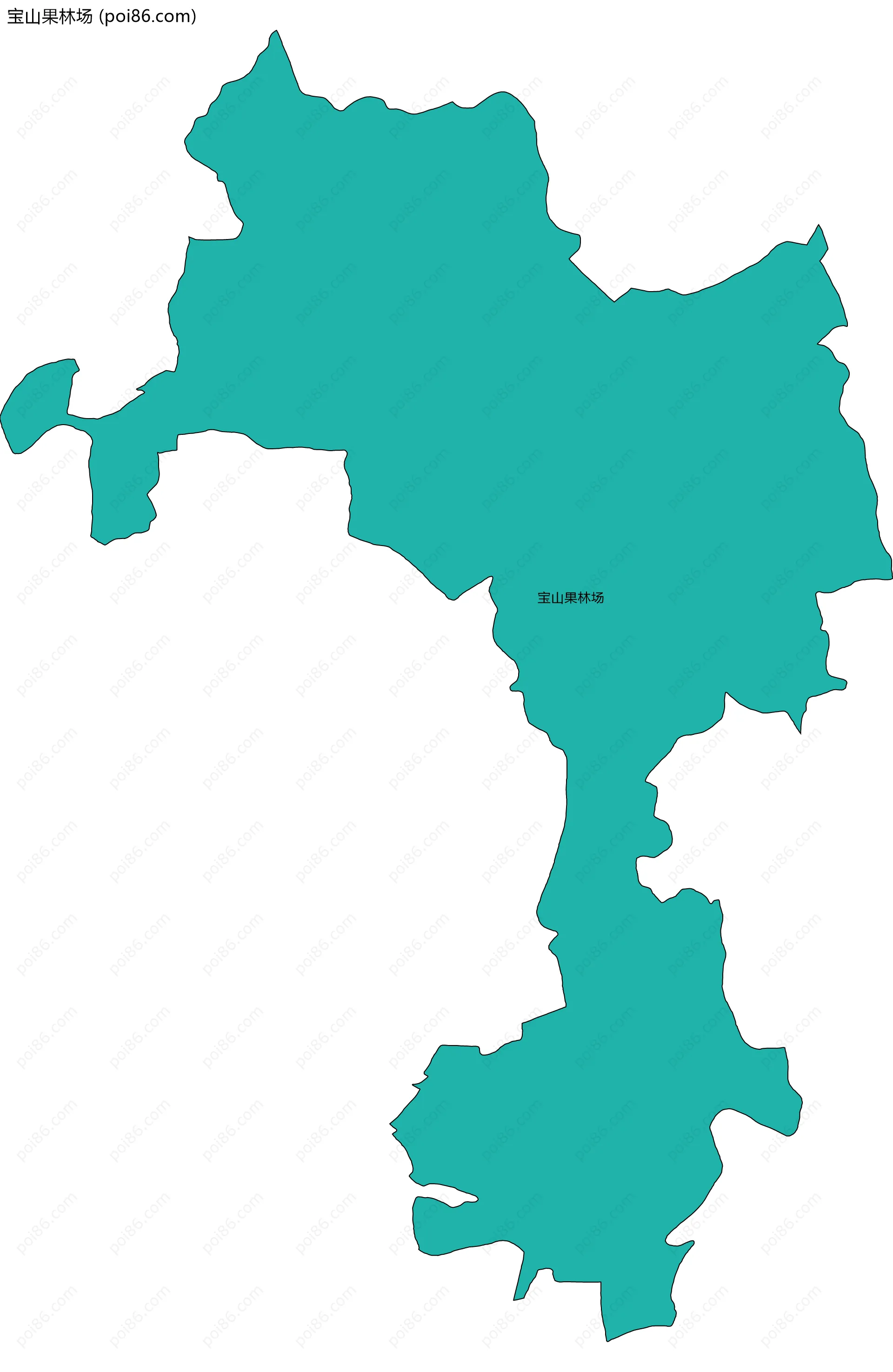 宝山果林场边界地图