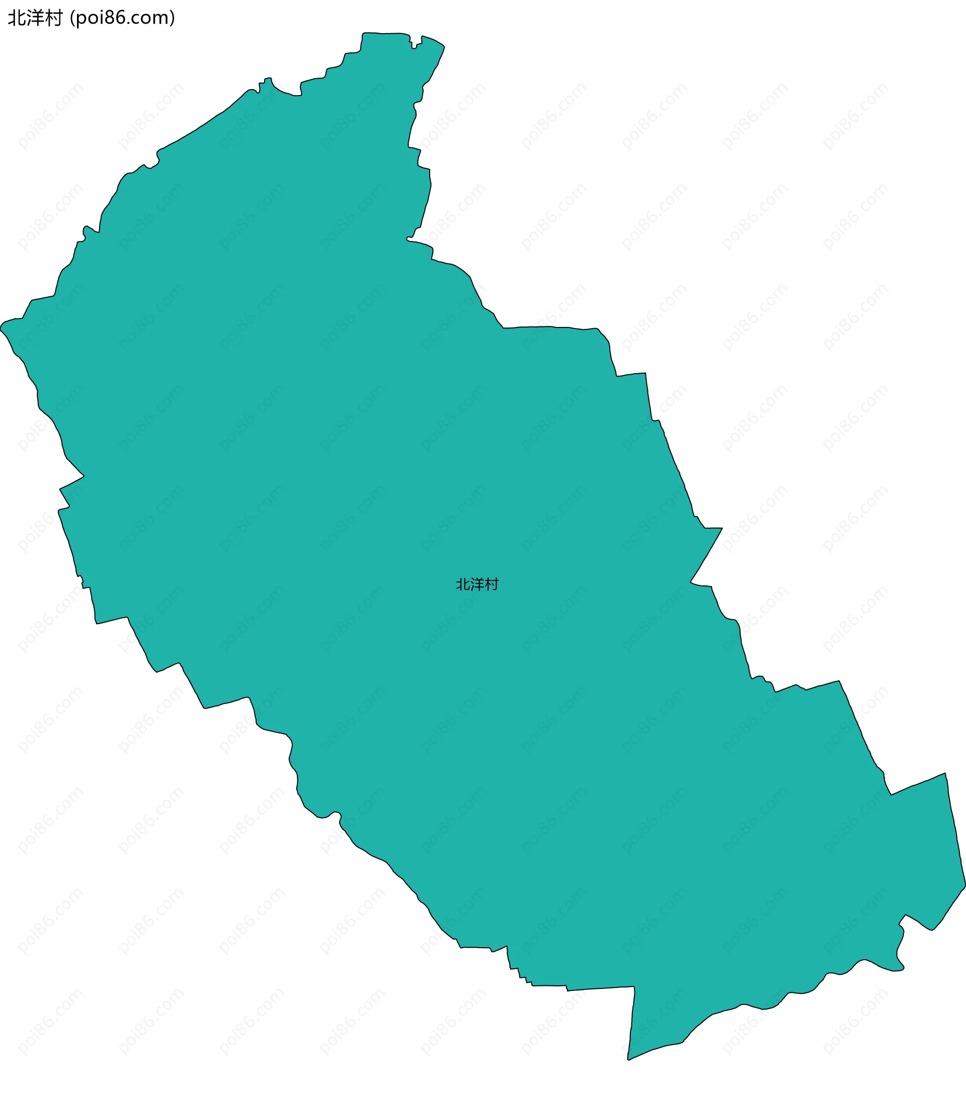 北洋村边界地图