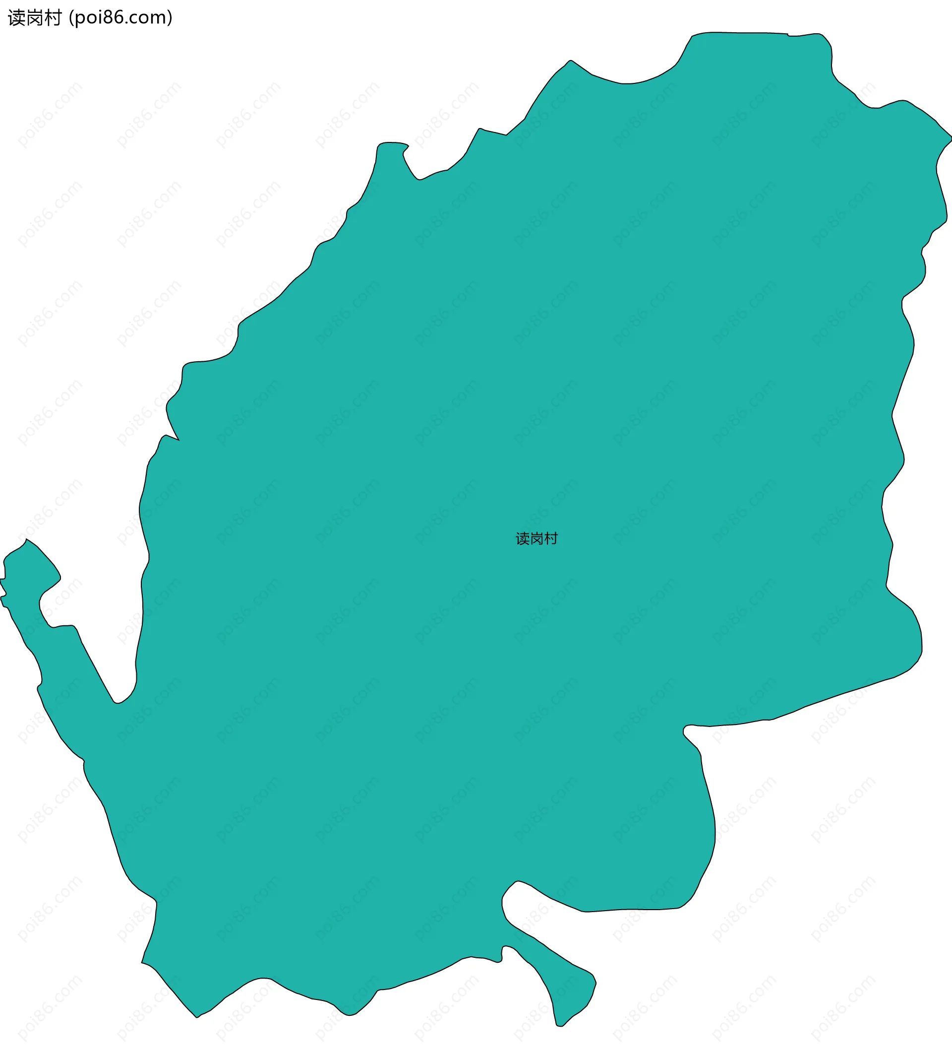 读岗村边界地图