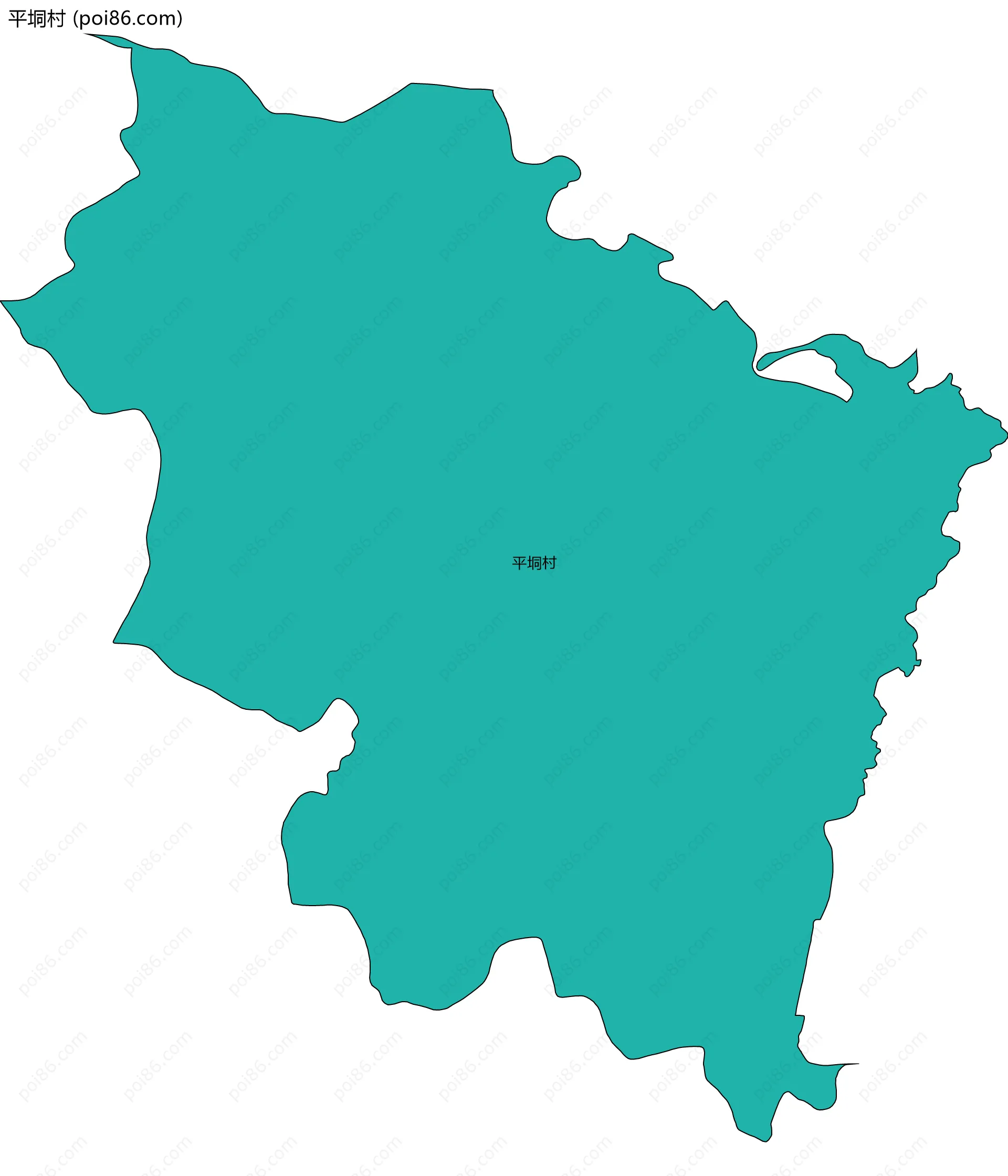 平垌村边界地图