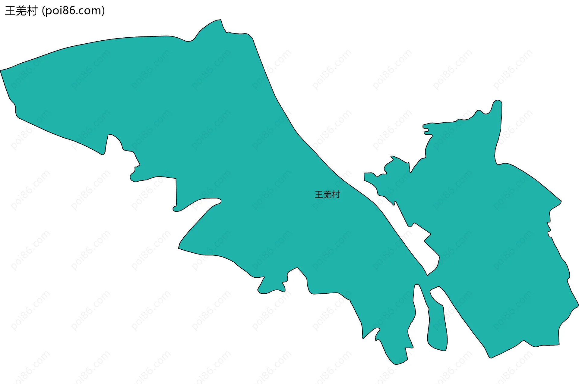 王羌村边界地图