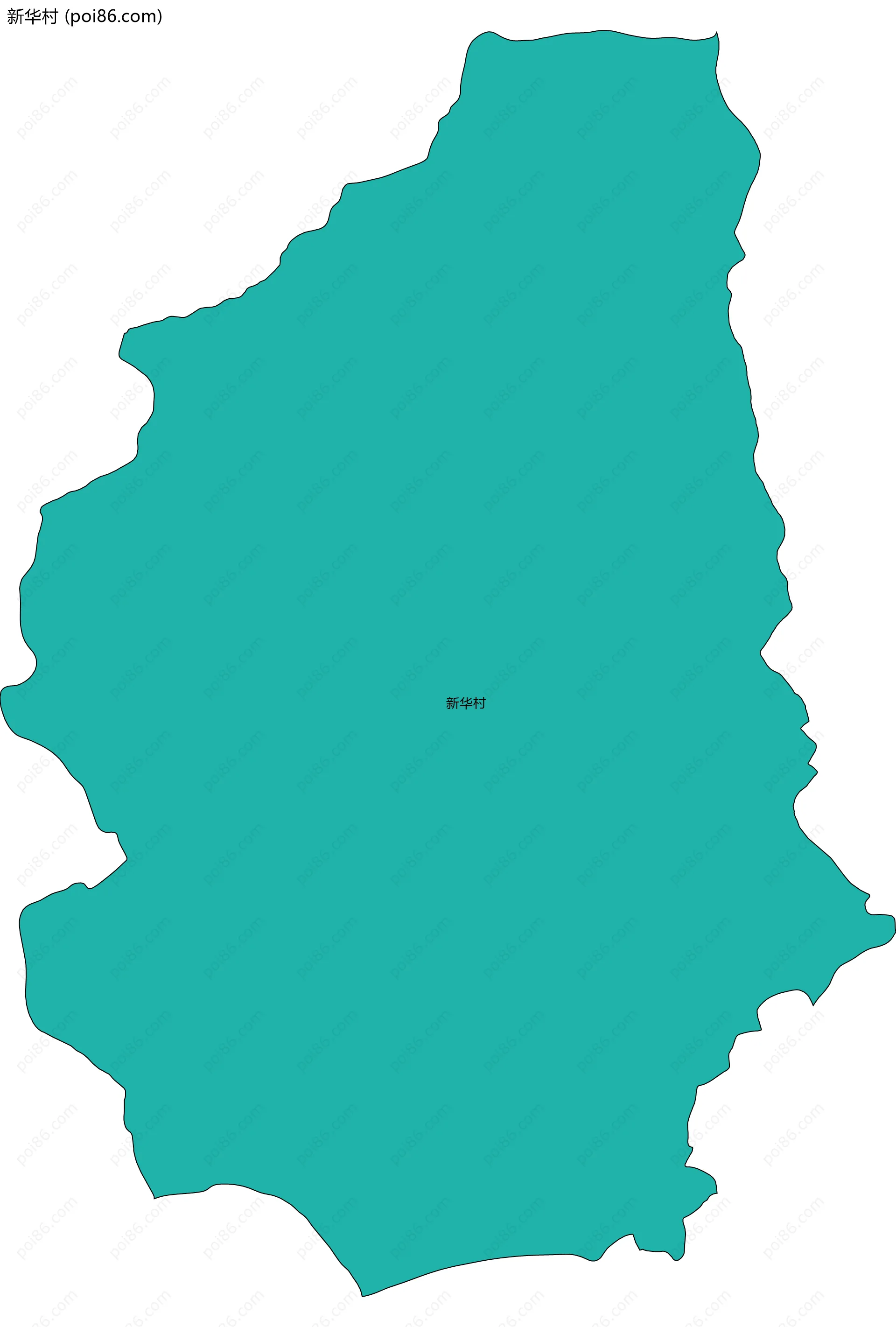 新华村边界地图