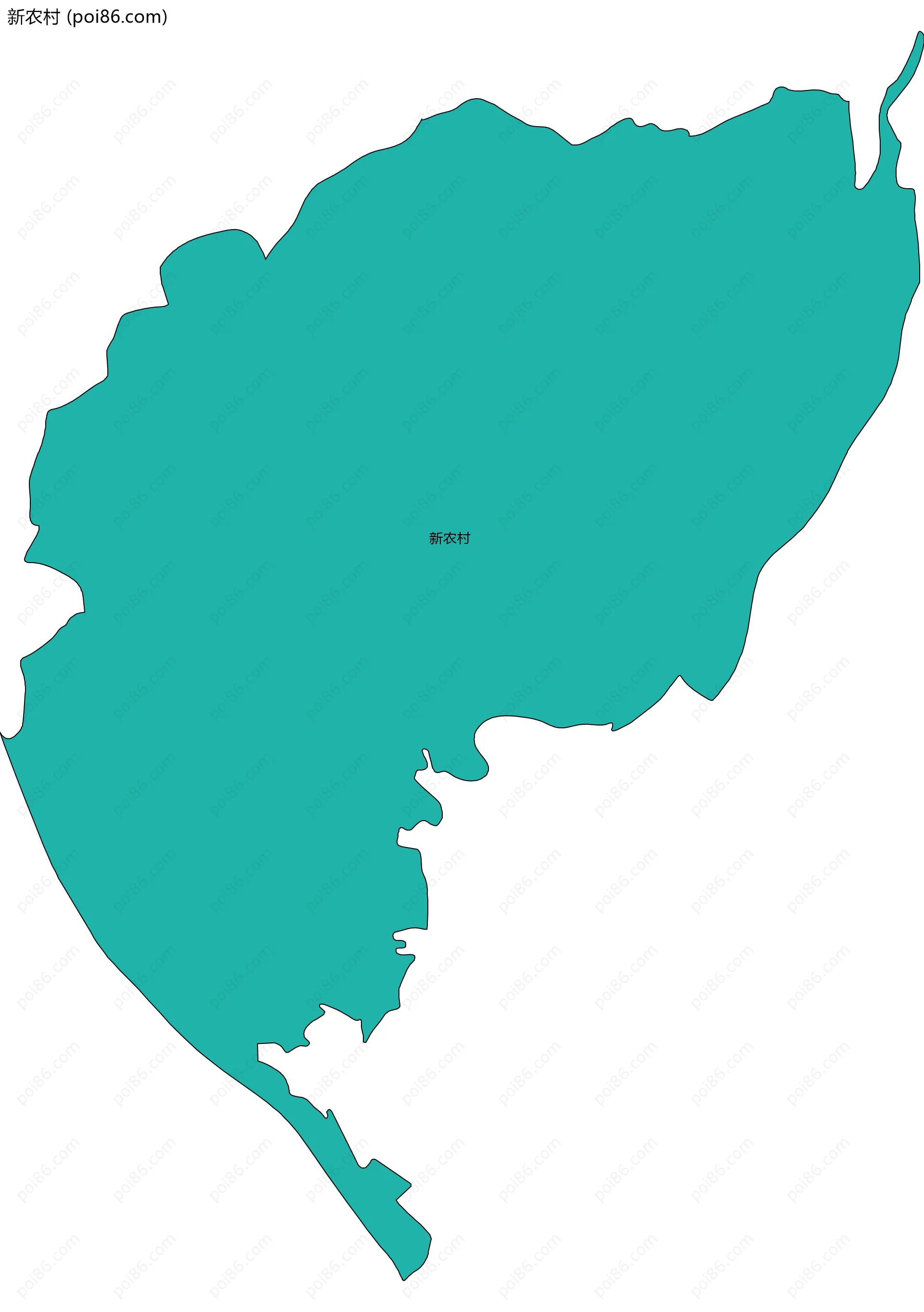 新农村边界地图