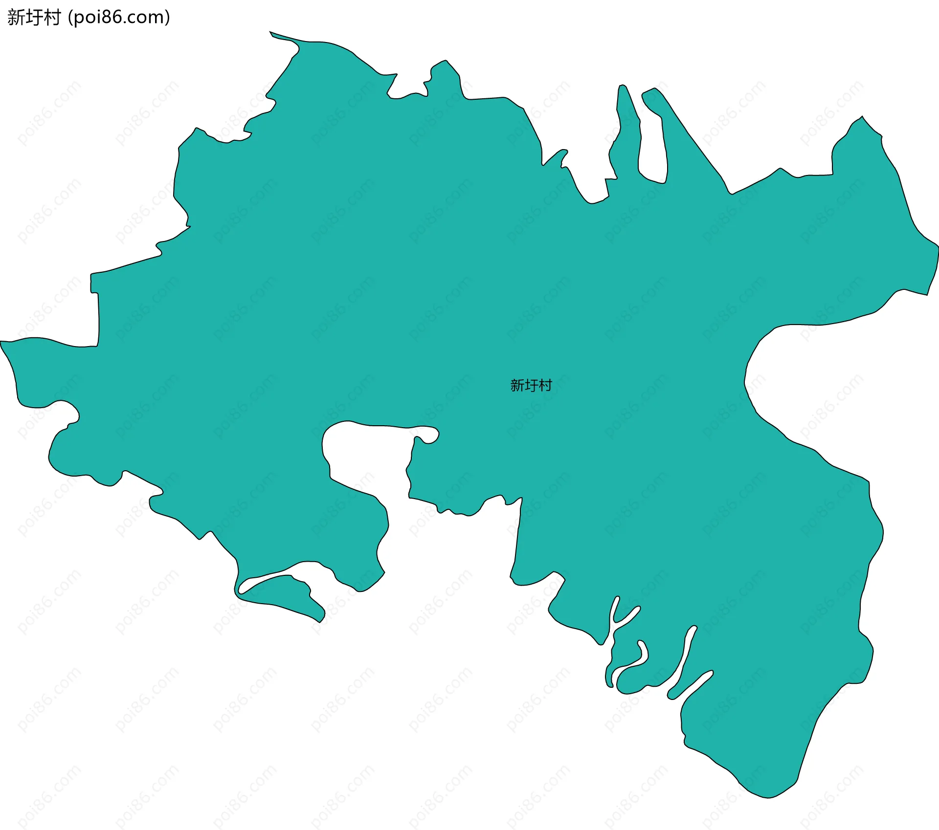 新圩村边界地图