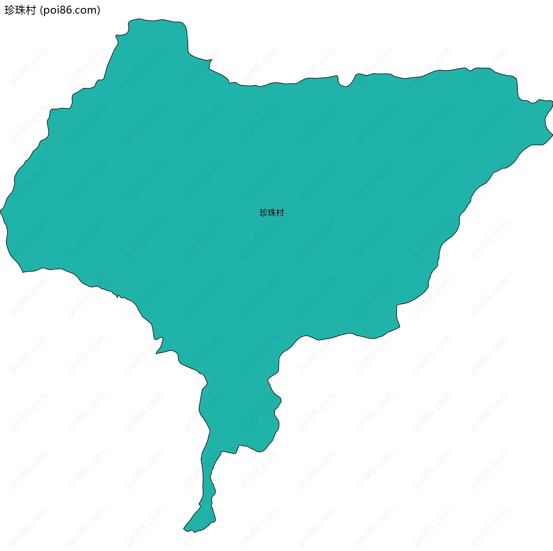 珍珠村边界地图