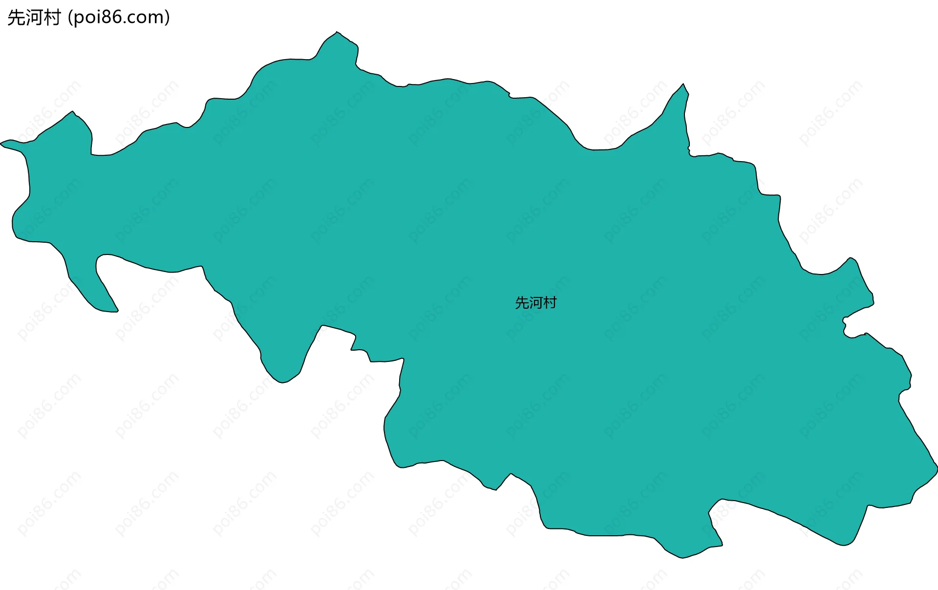 先河村边界地图