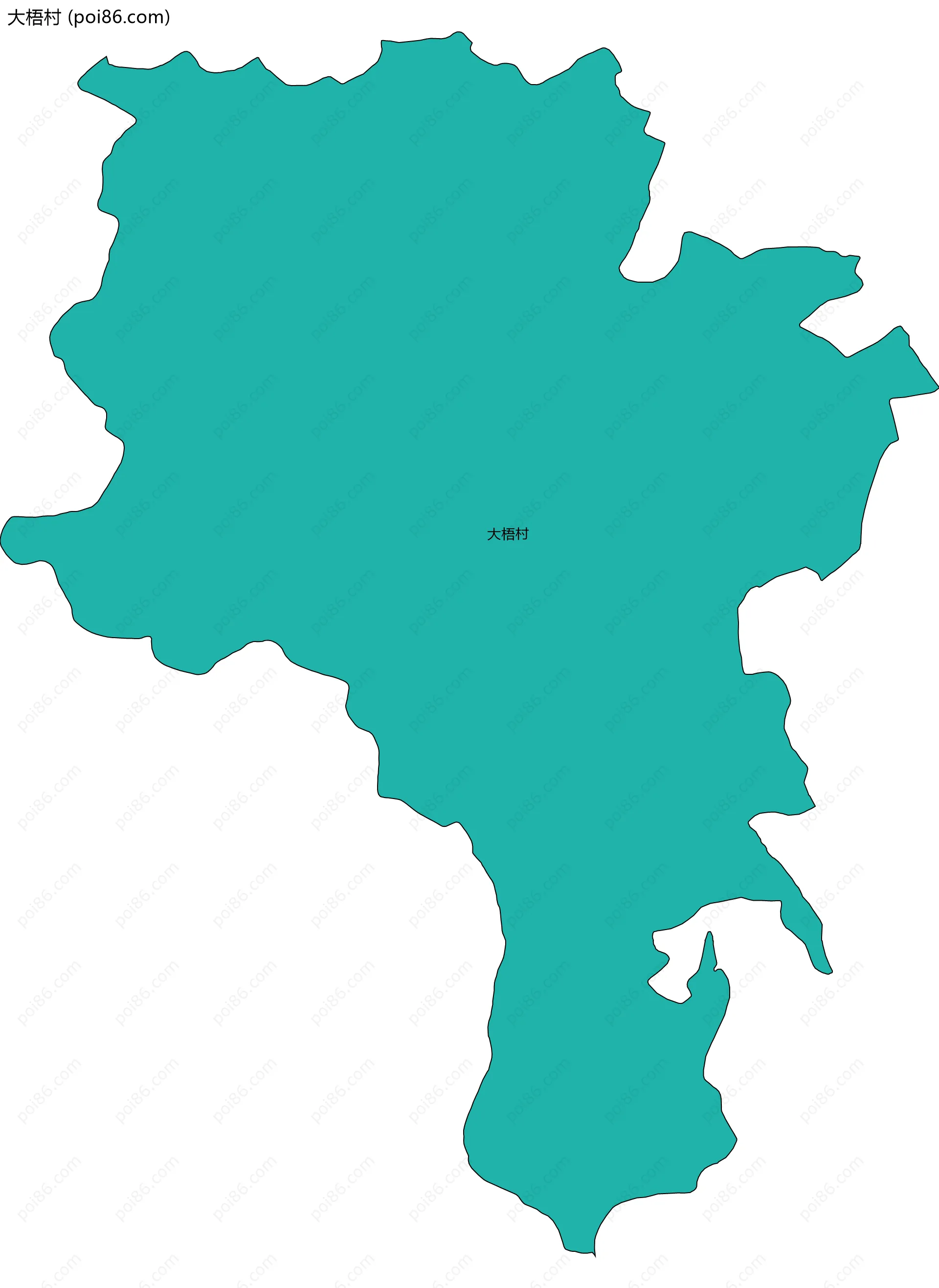 大梧村边界地图