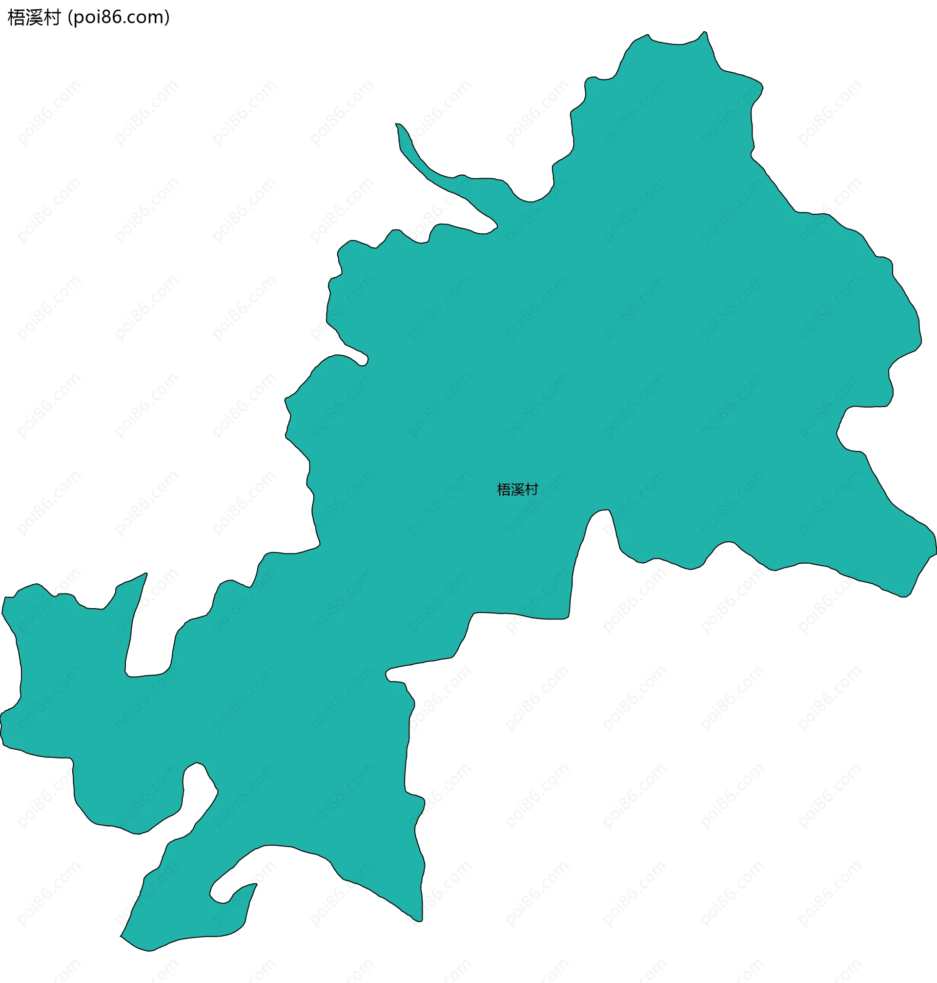 梧溪村边界地图