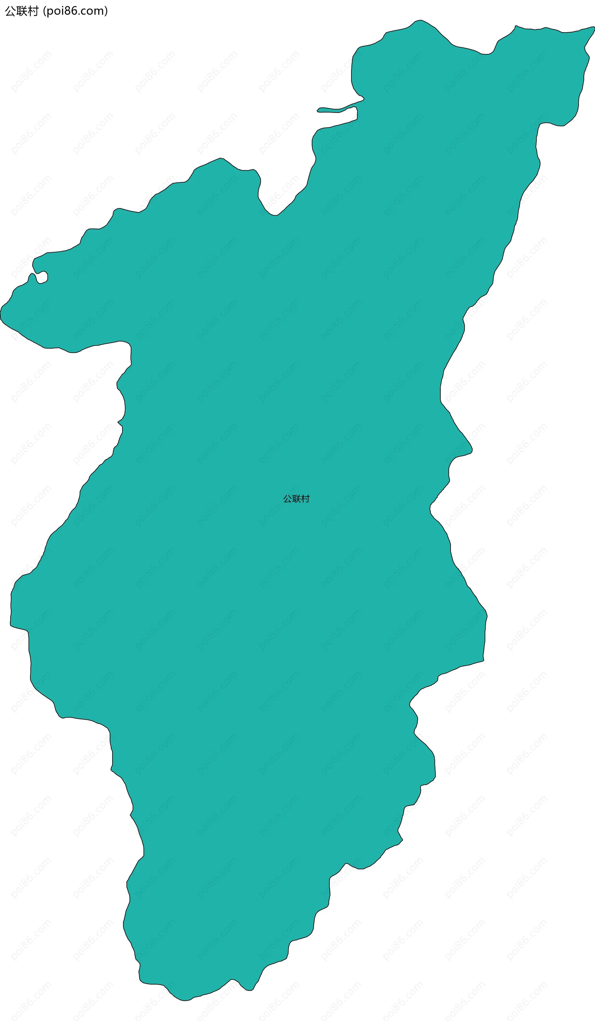 公联村边界地图