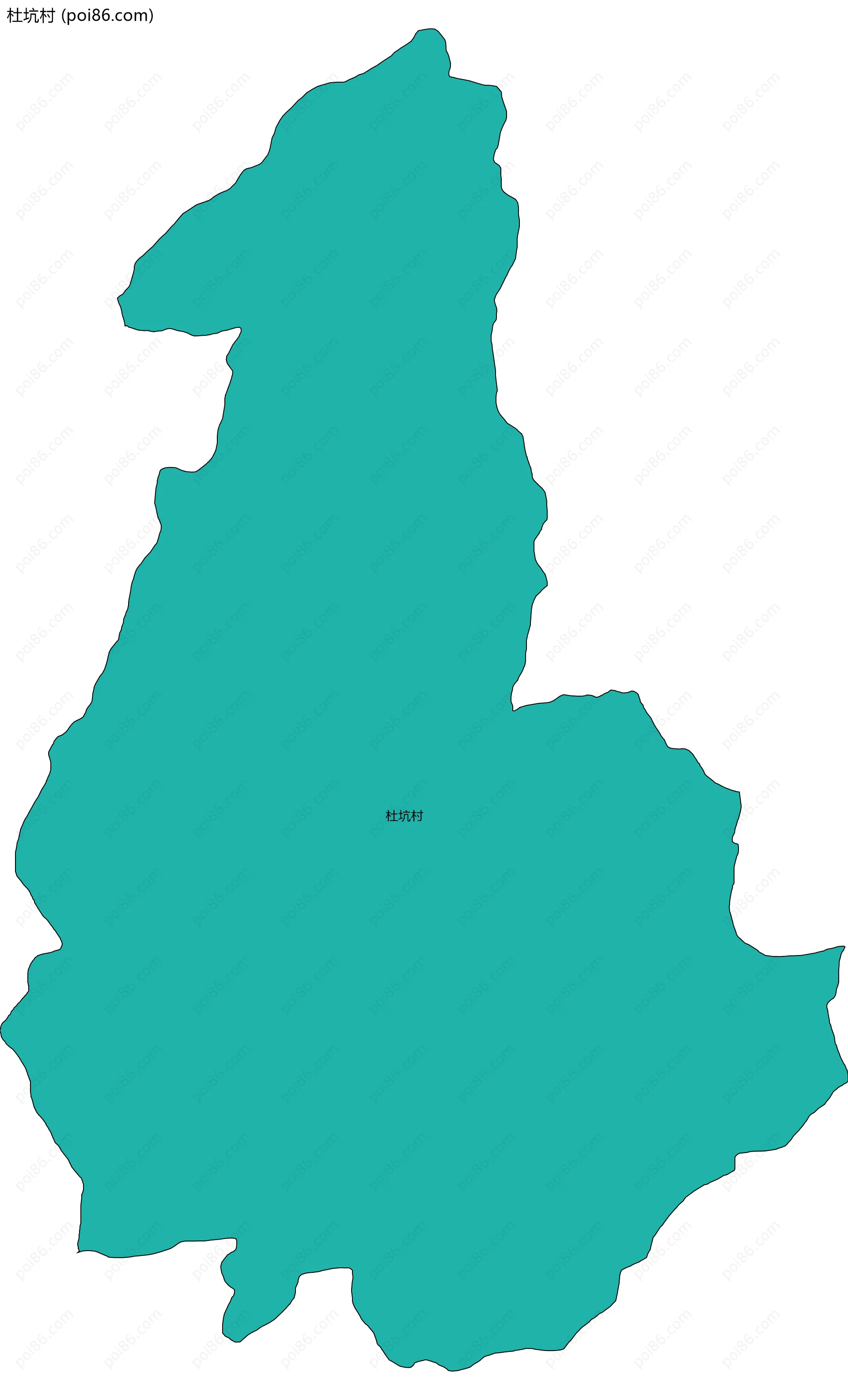 杜坑村边界地图