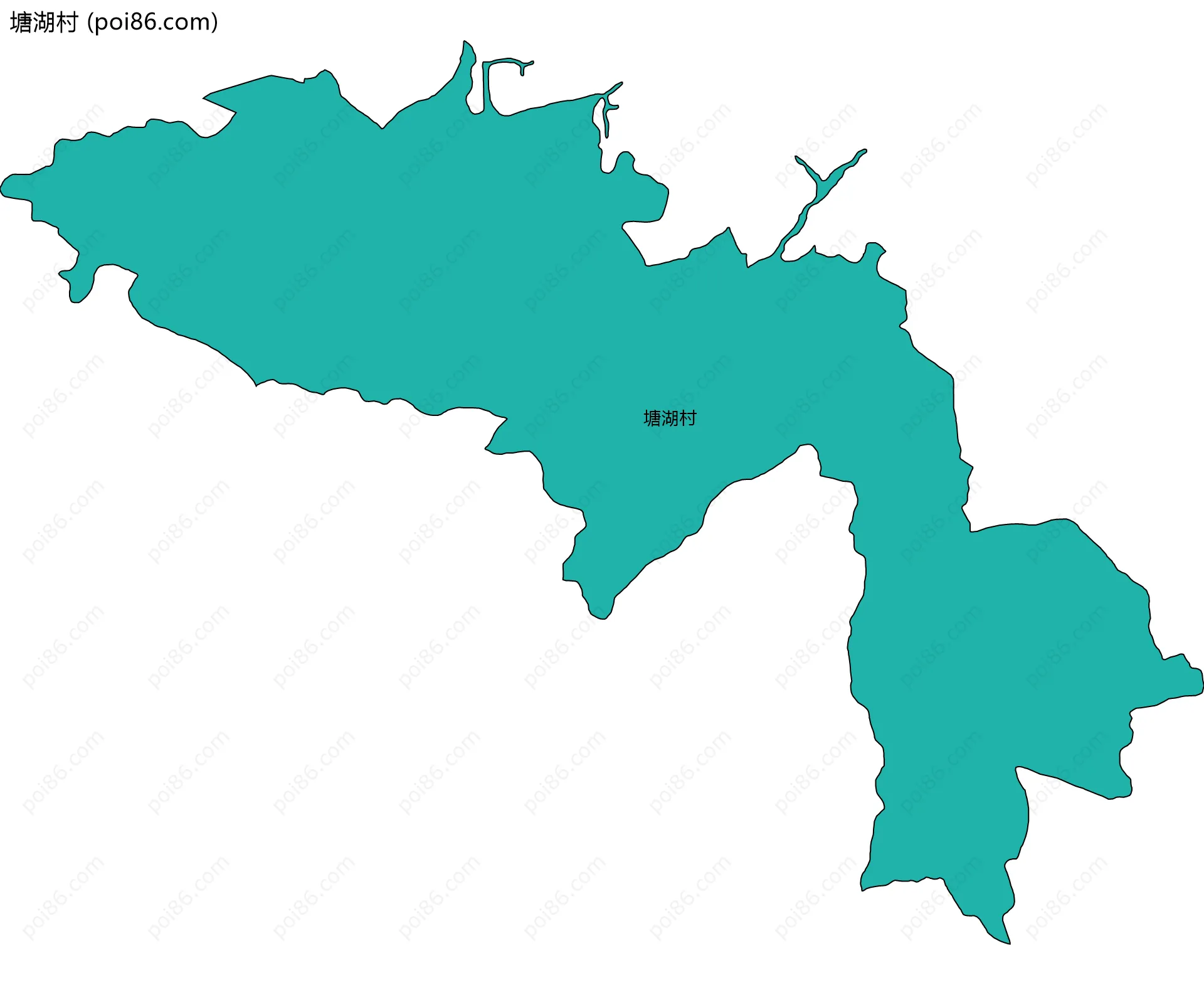 塘湖村边界地图