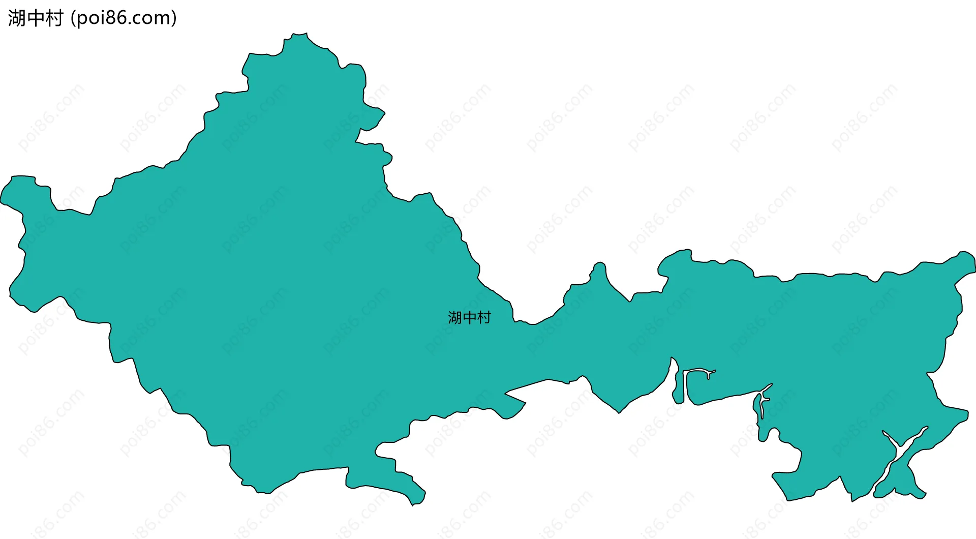 湖中村边界地图
