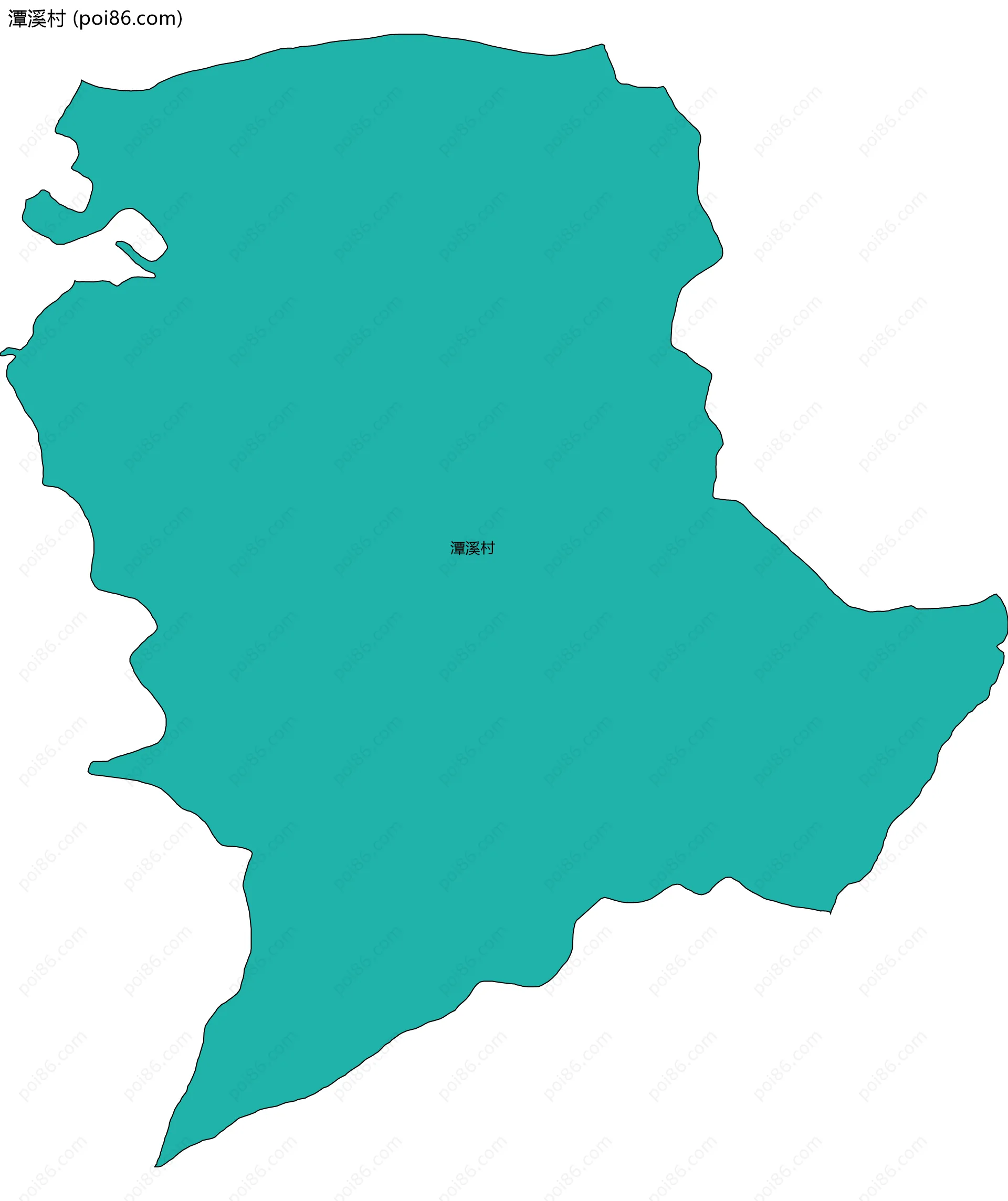 潭溪村边界地图