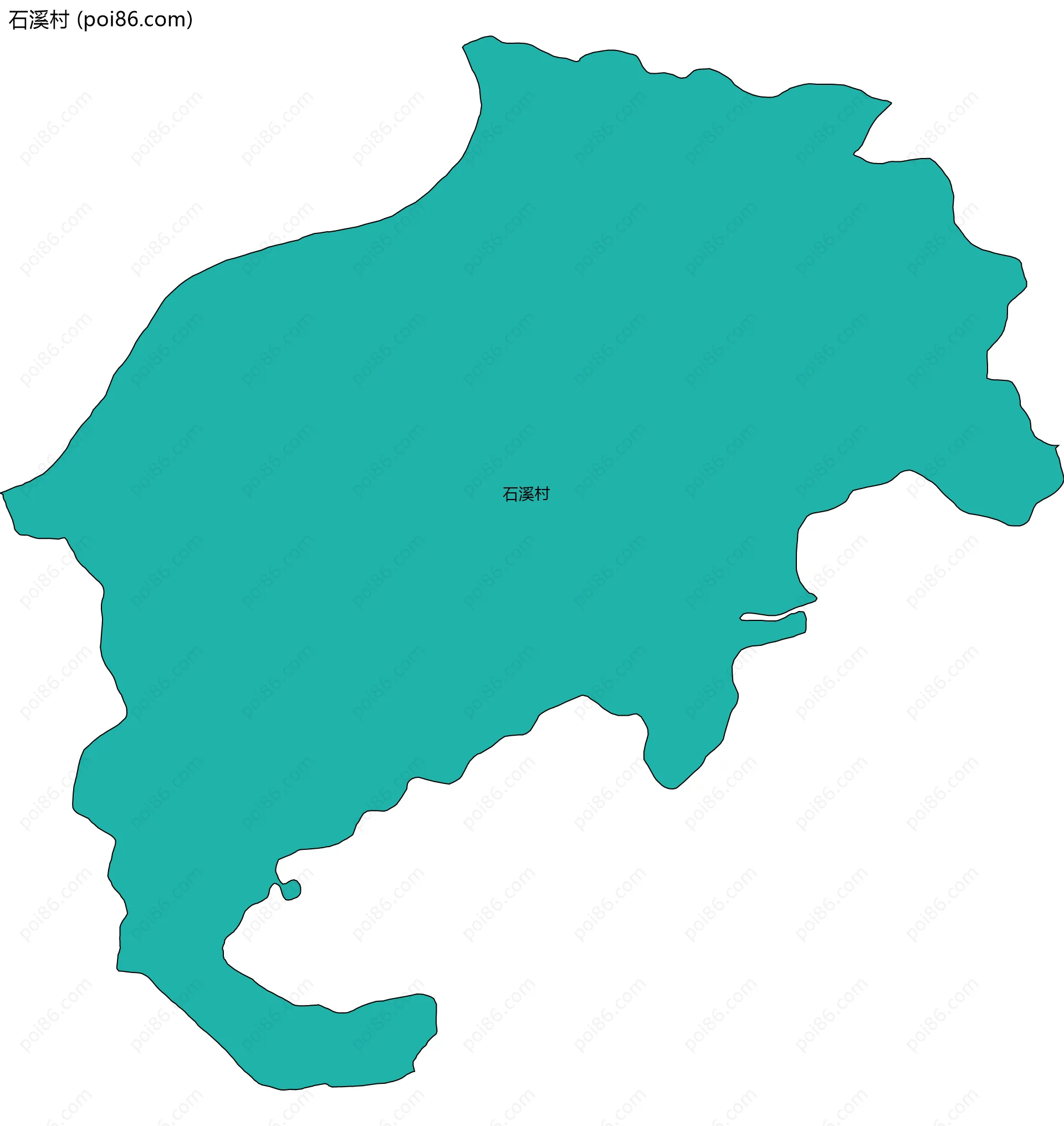 石溪村边界地图