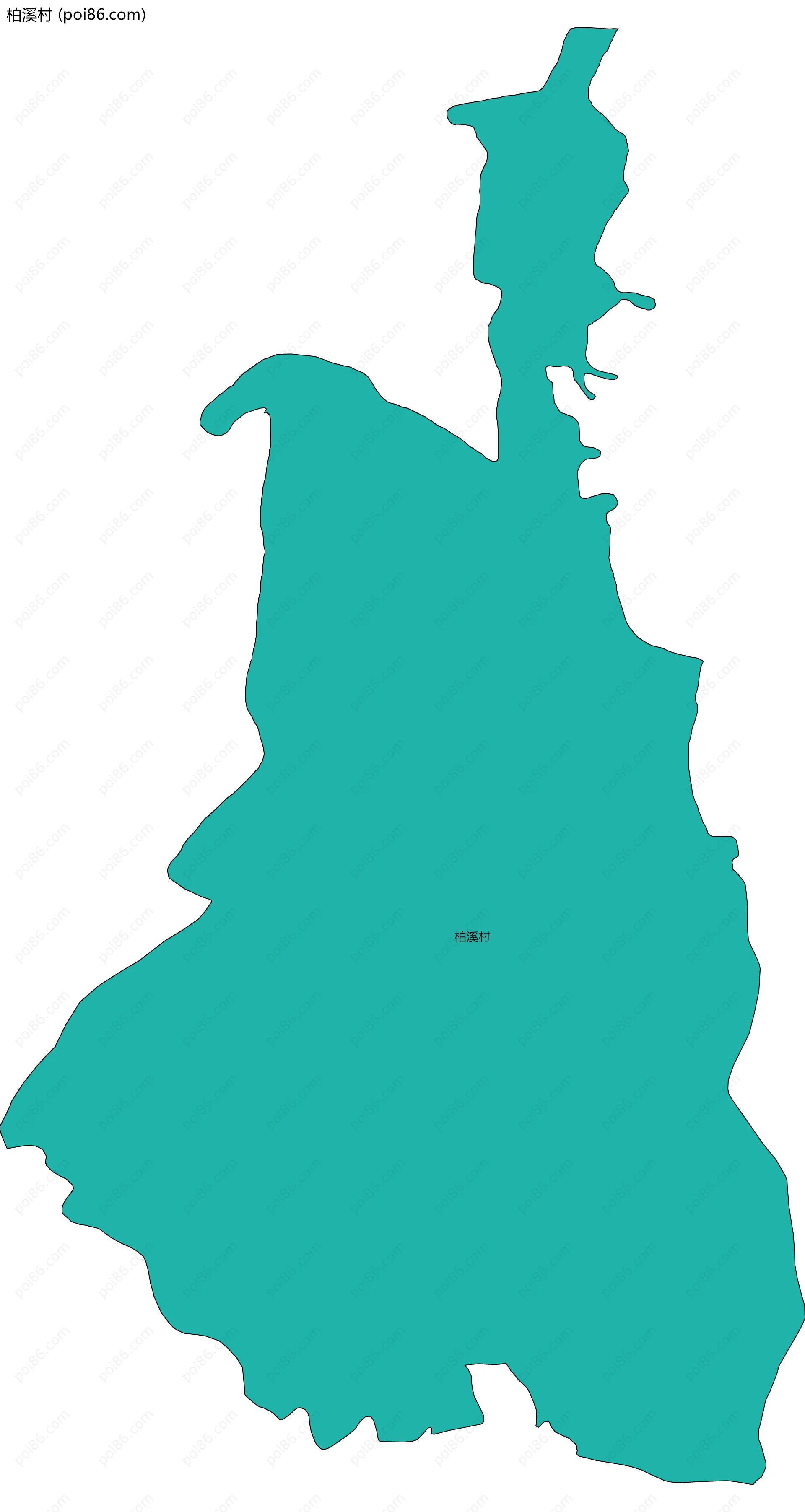 柏溪村边界地图