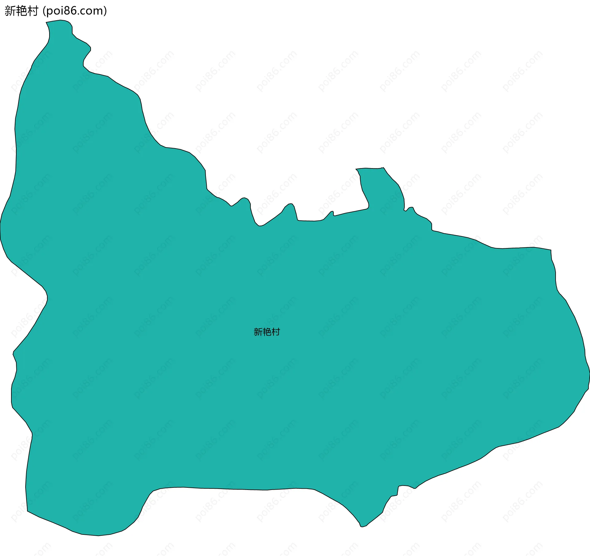 新艳村边界地图