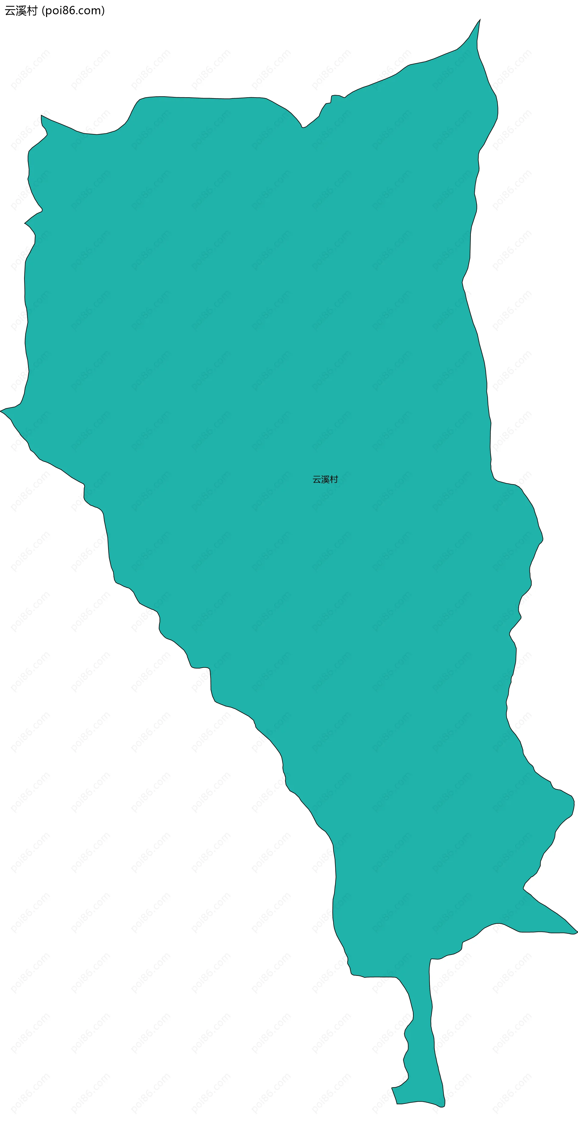 云溪村边界地图