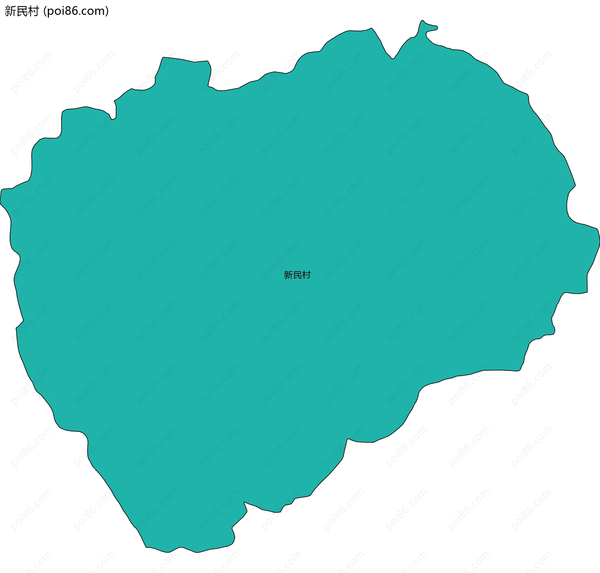 新民村边界地图