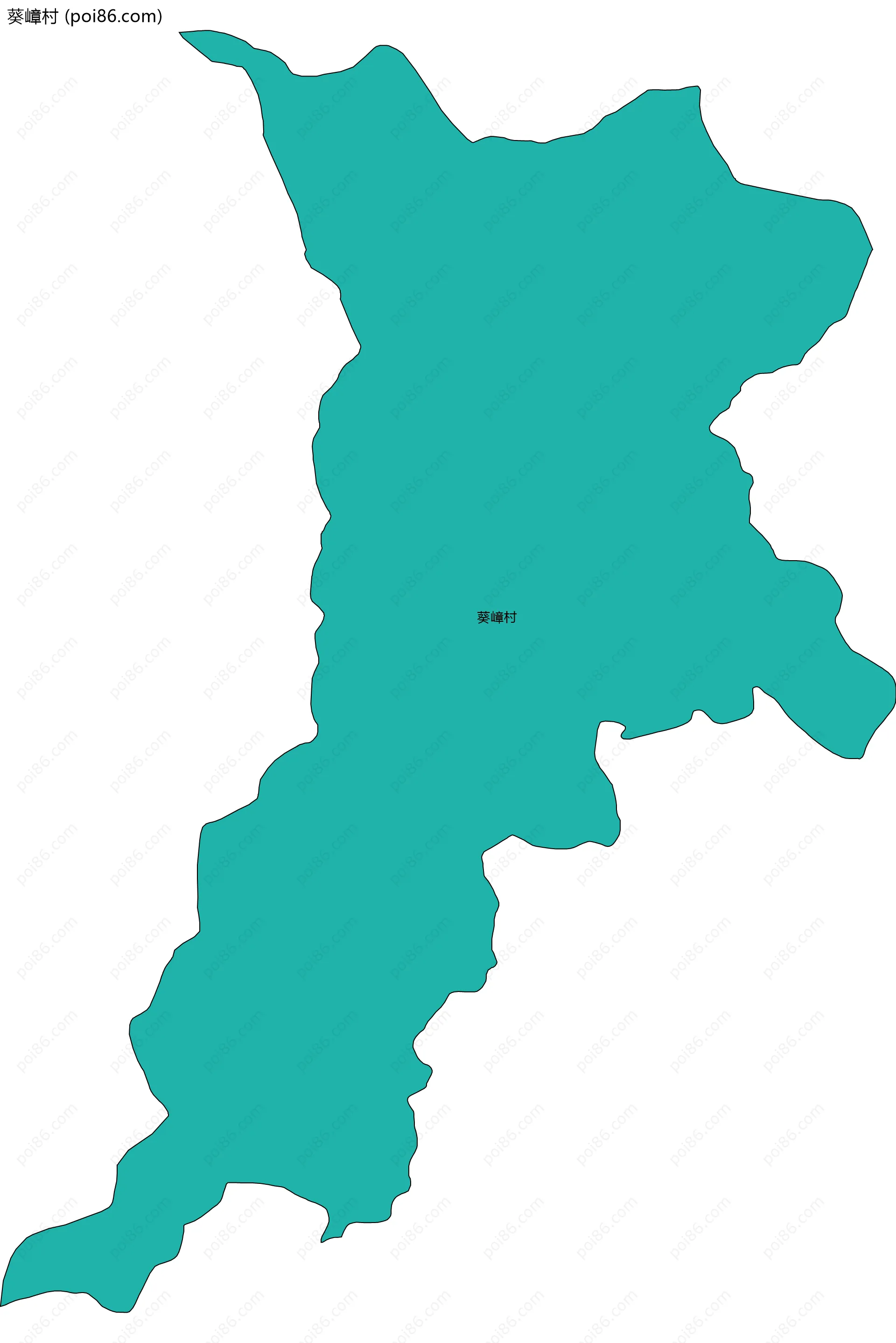 葵嶂村边界地图