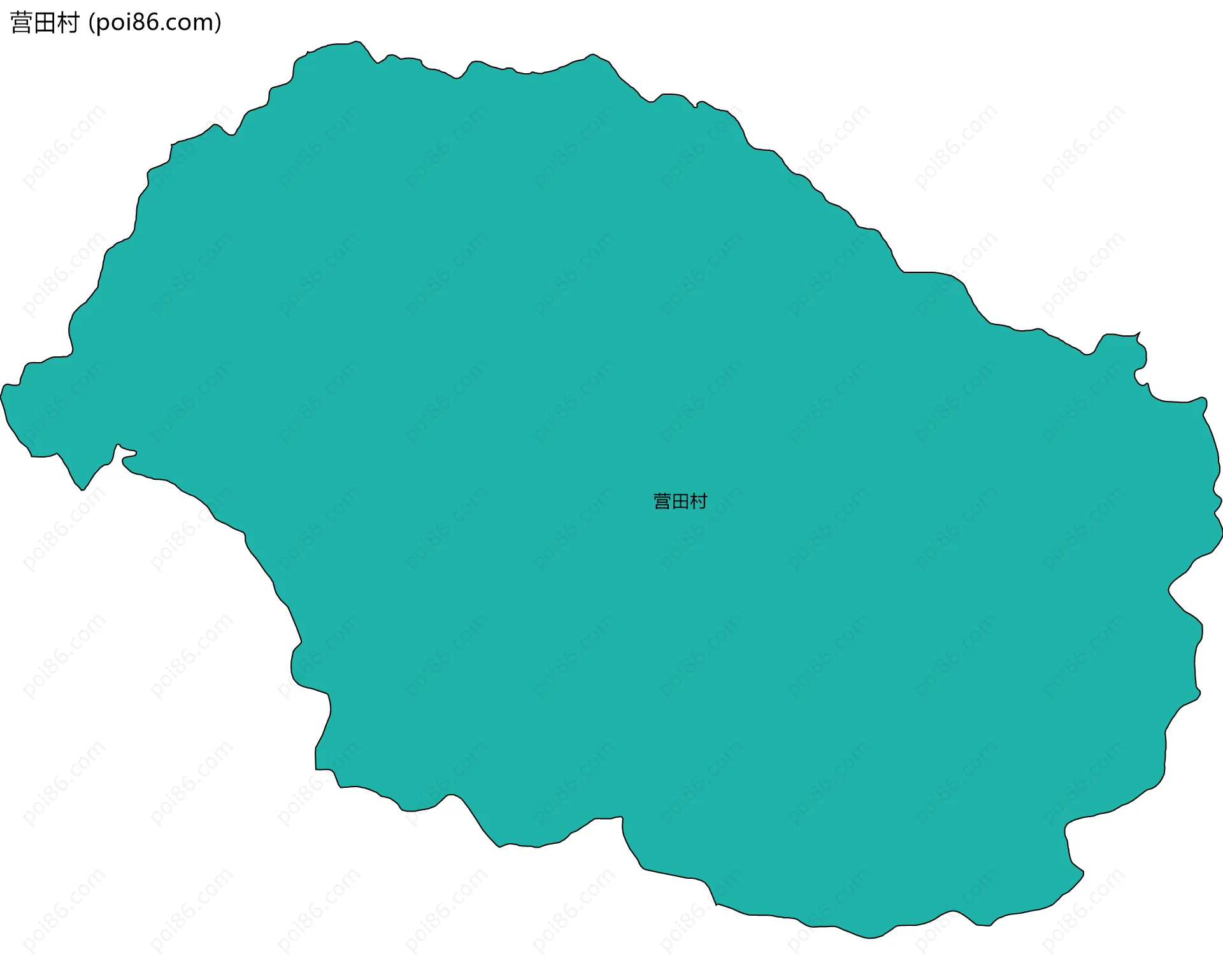 营田村边界地图