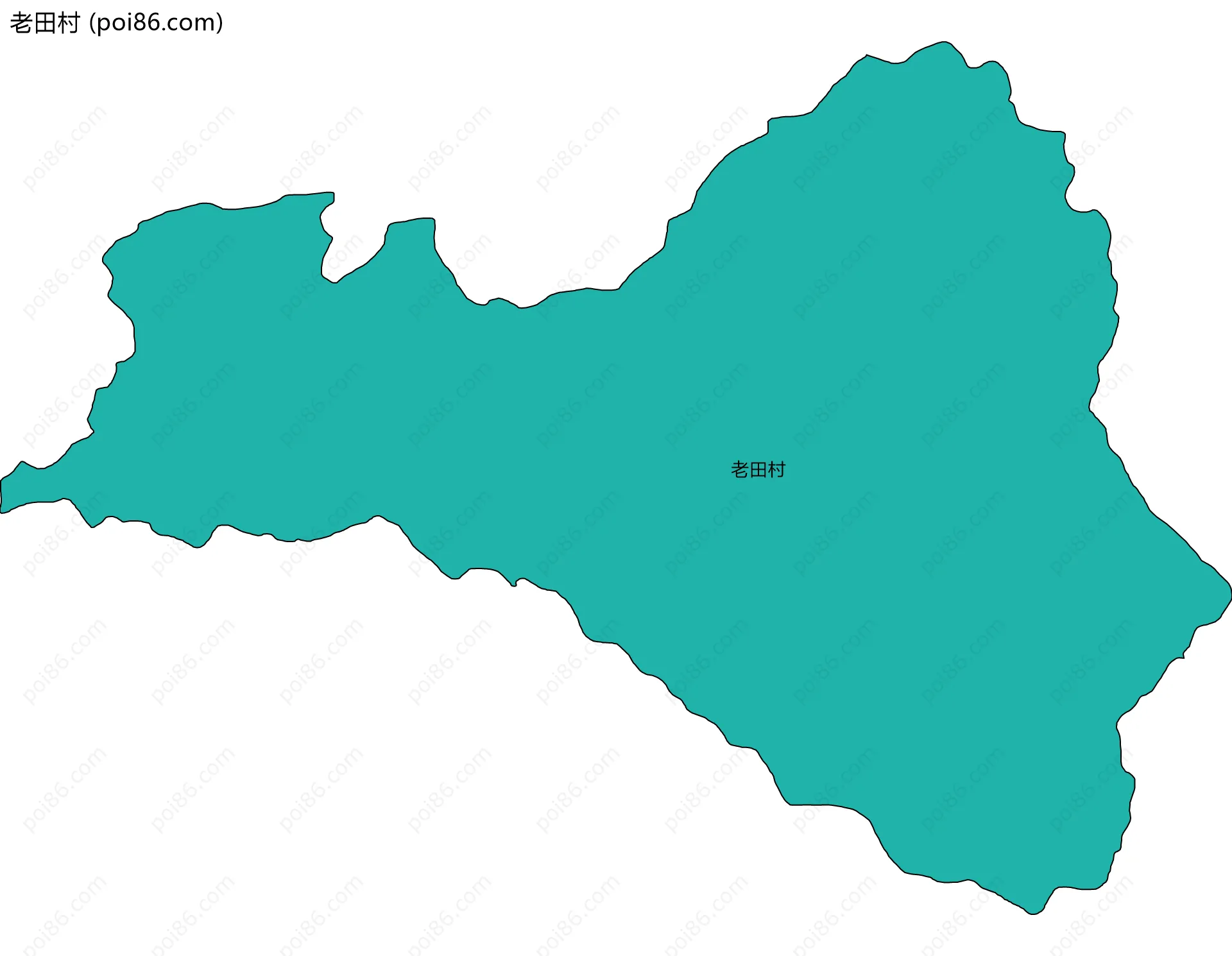 老田村边界地图