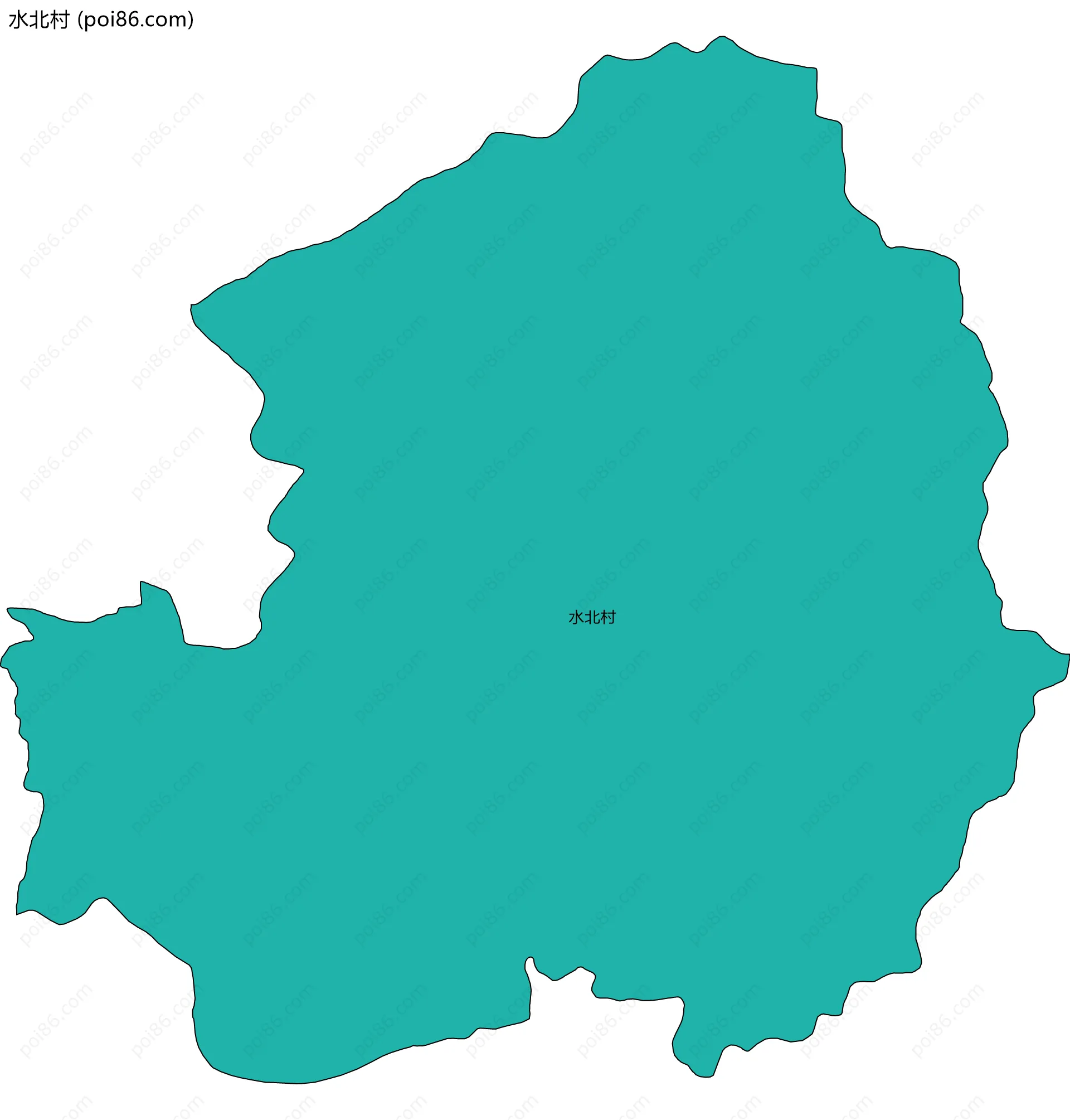 水北村边界地图