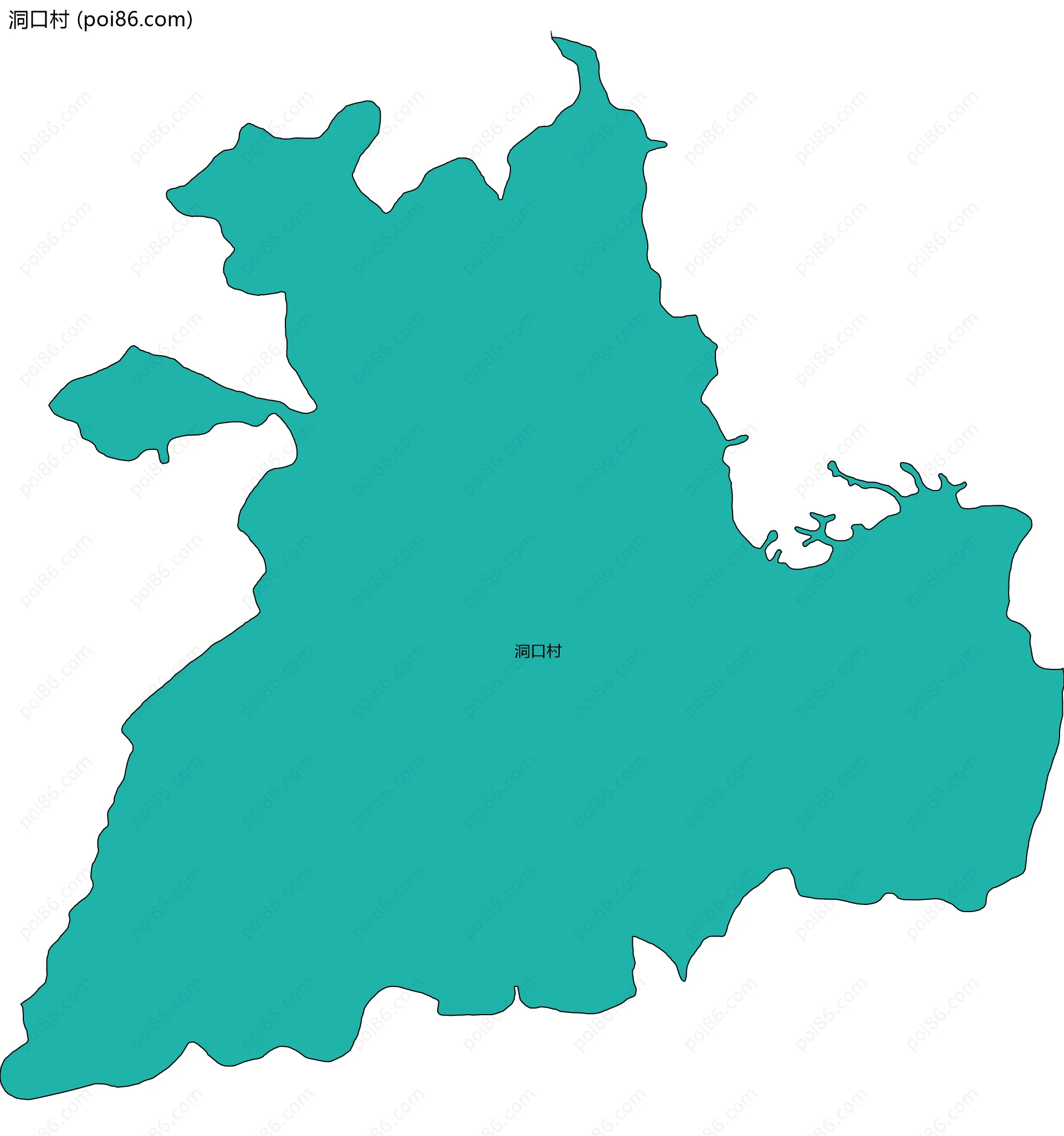 洞口村边界地图
