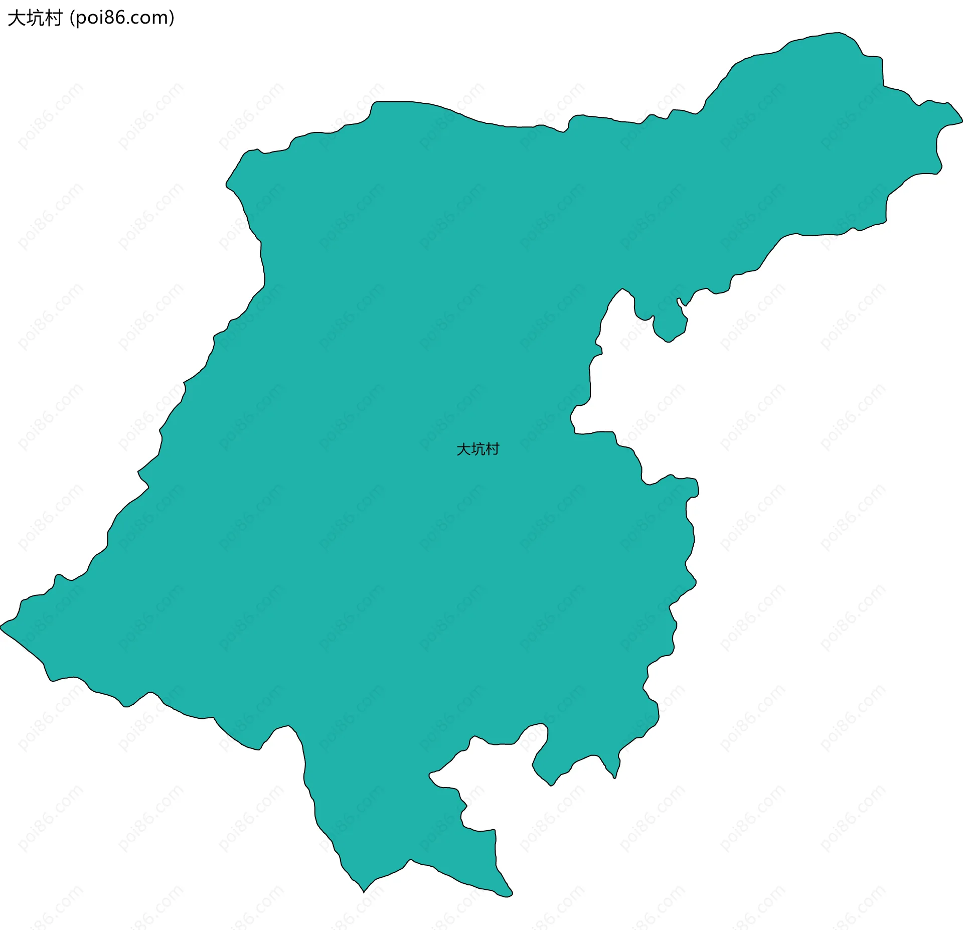 大坑村边界地图