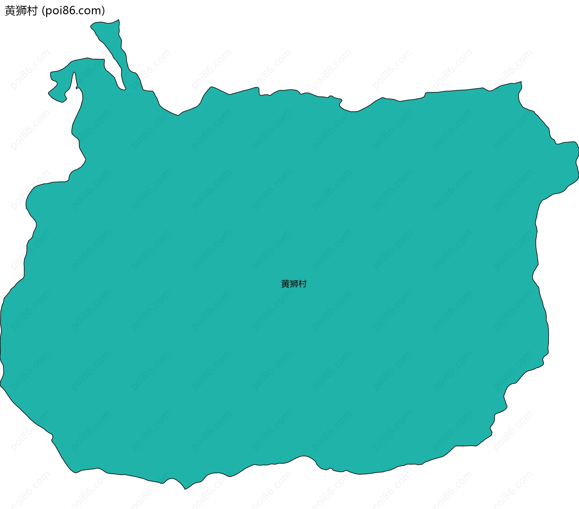 黄狮村边界地图