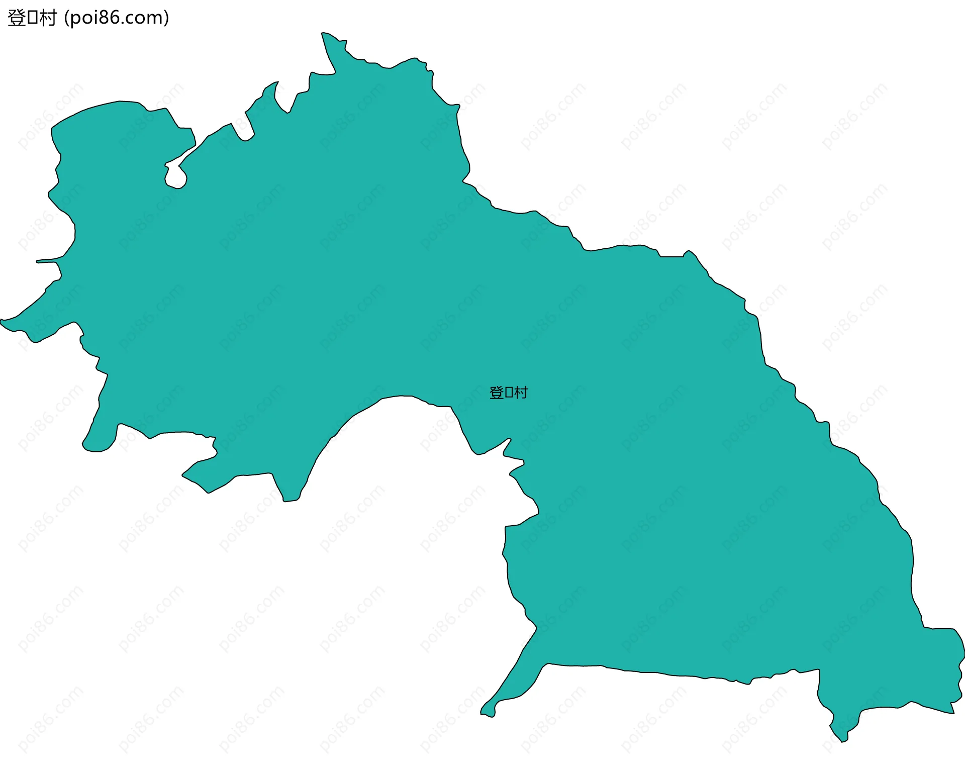 登村边界地图