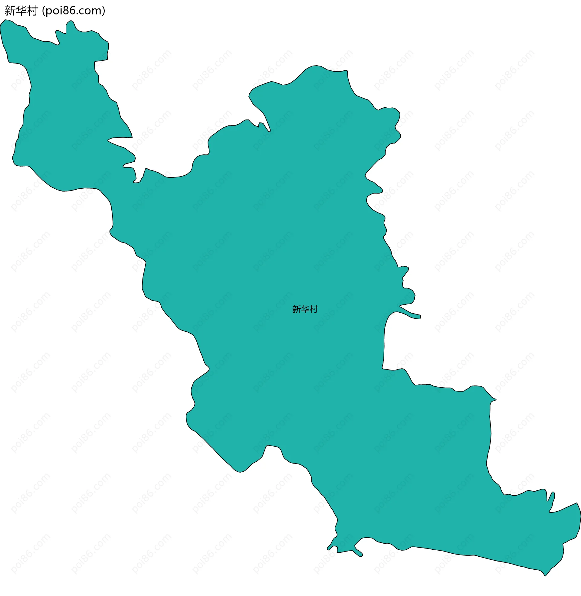 新华村边界地图