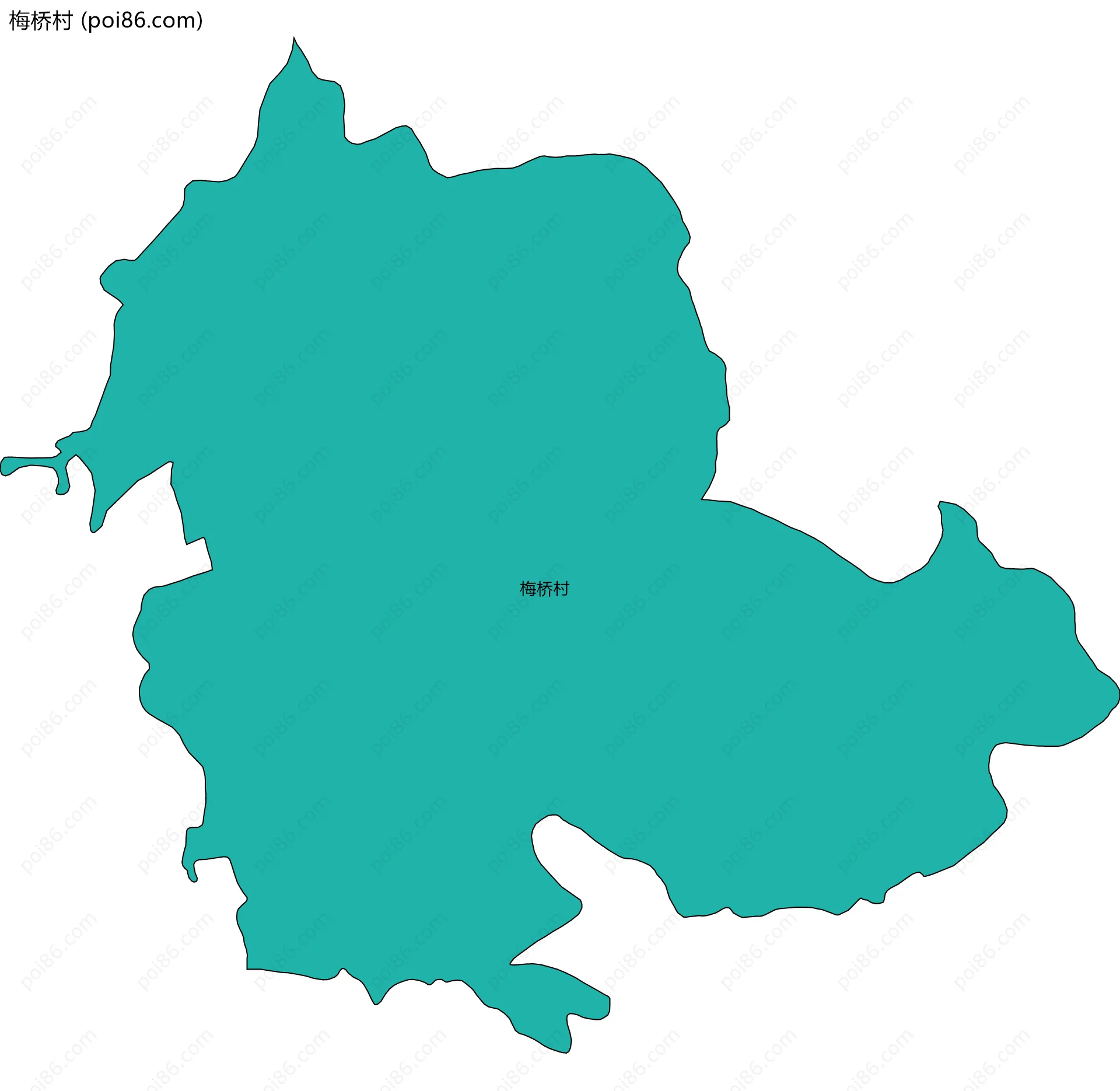 梅桥村边界地图