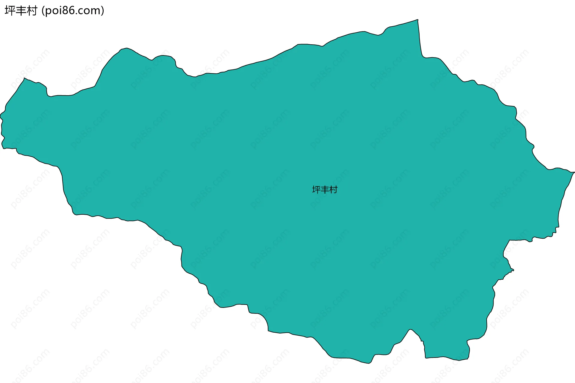 坪丰村边界地图