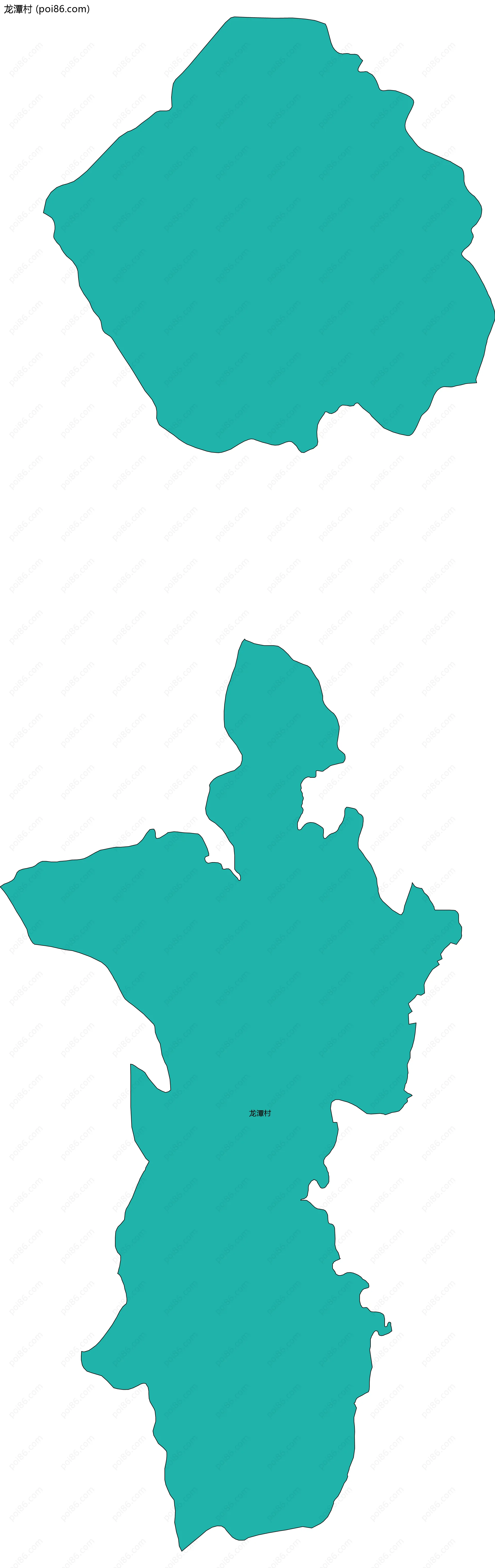 龙潭村边界地图