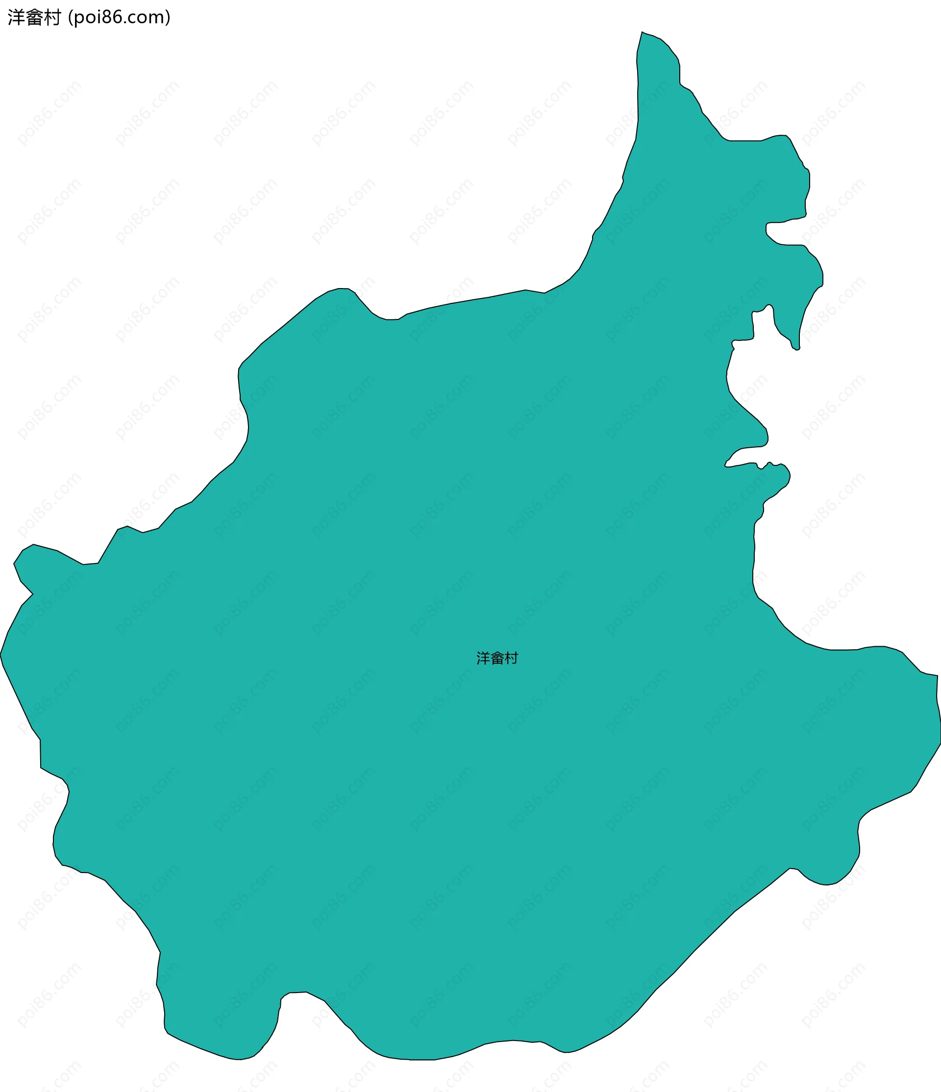 洋畲村边界地图