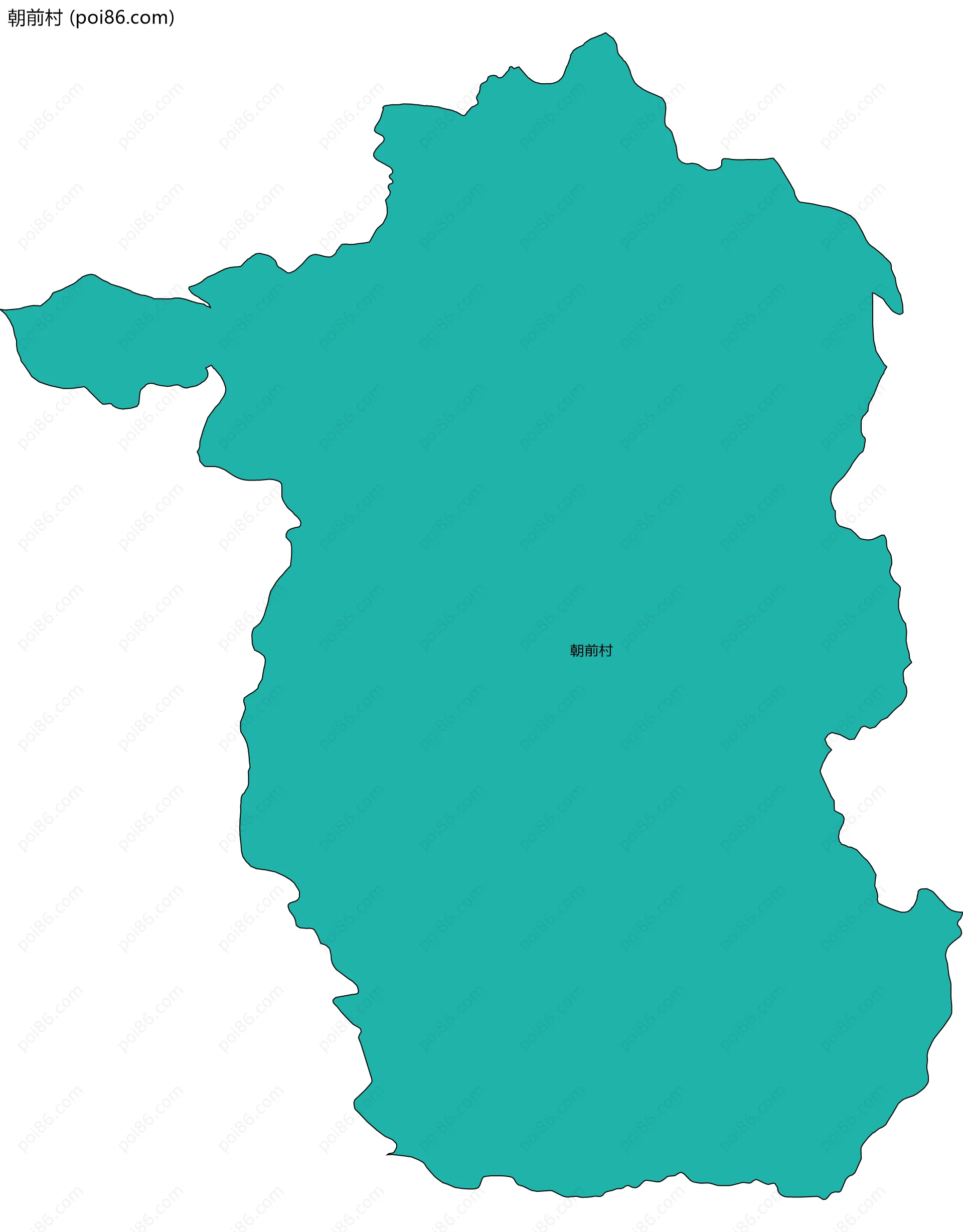 朝前村边界地图