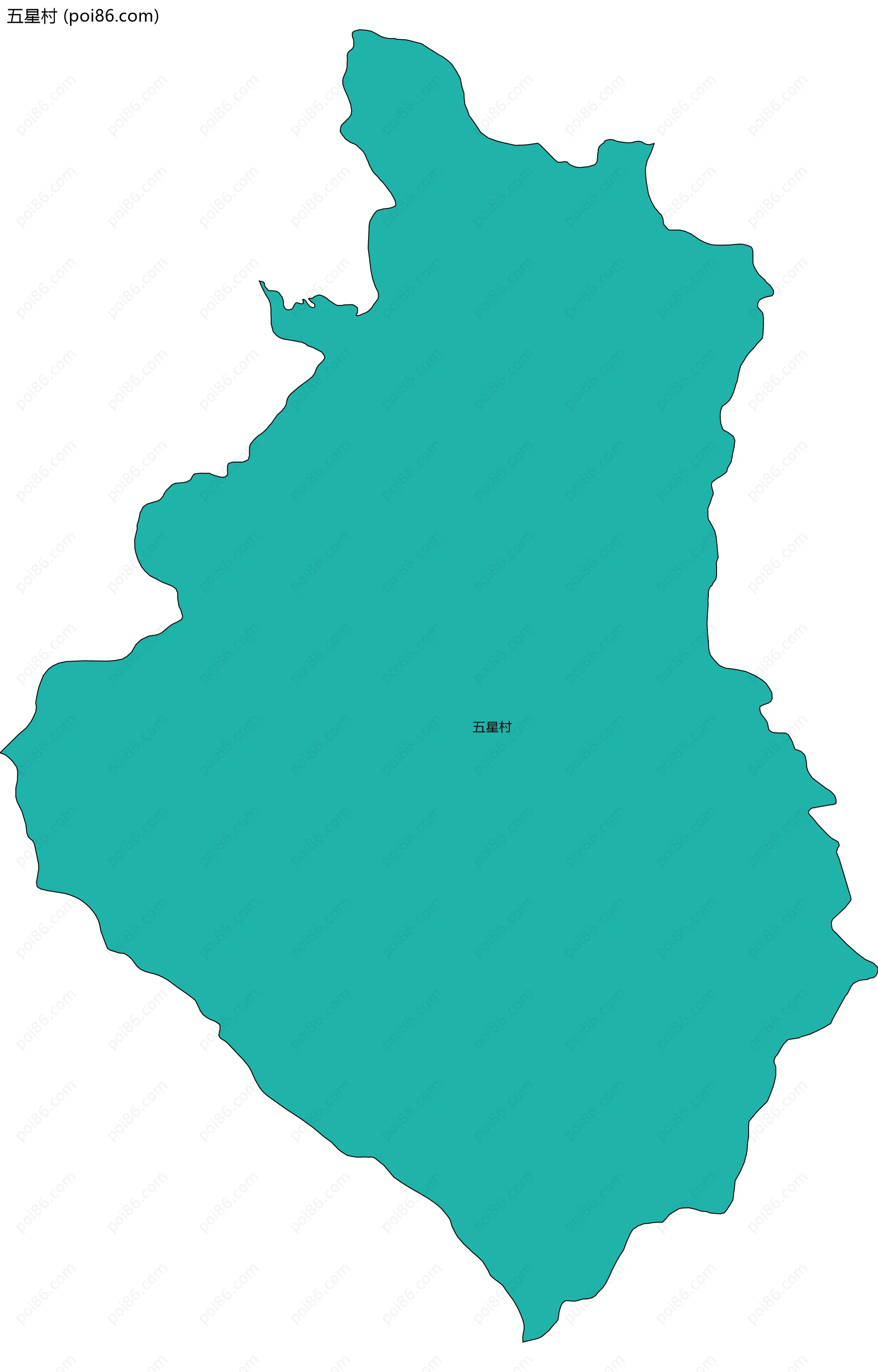 五星村边界地图