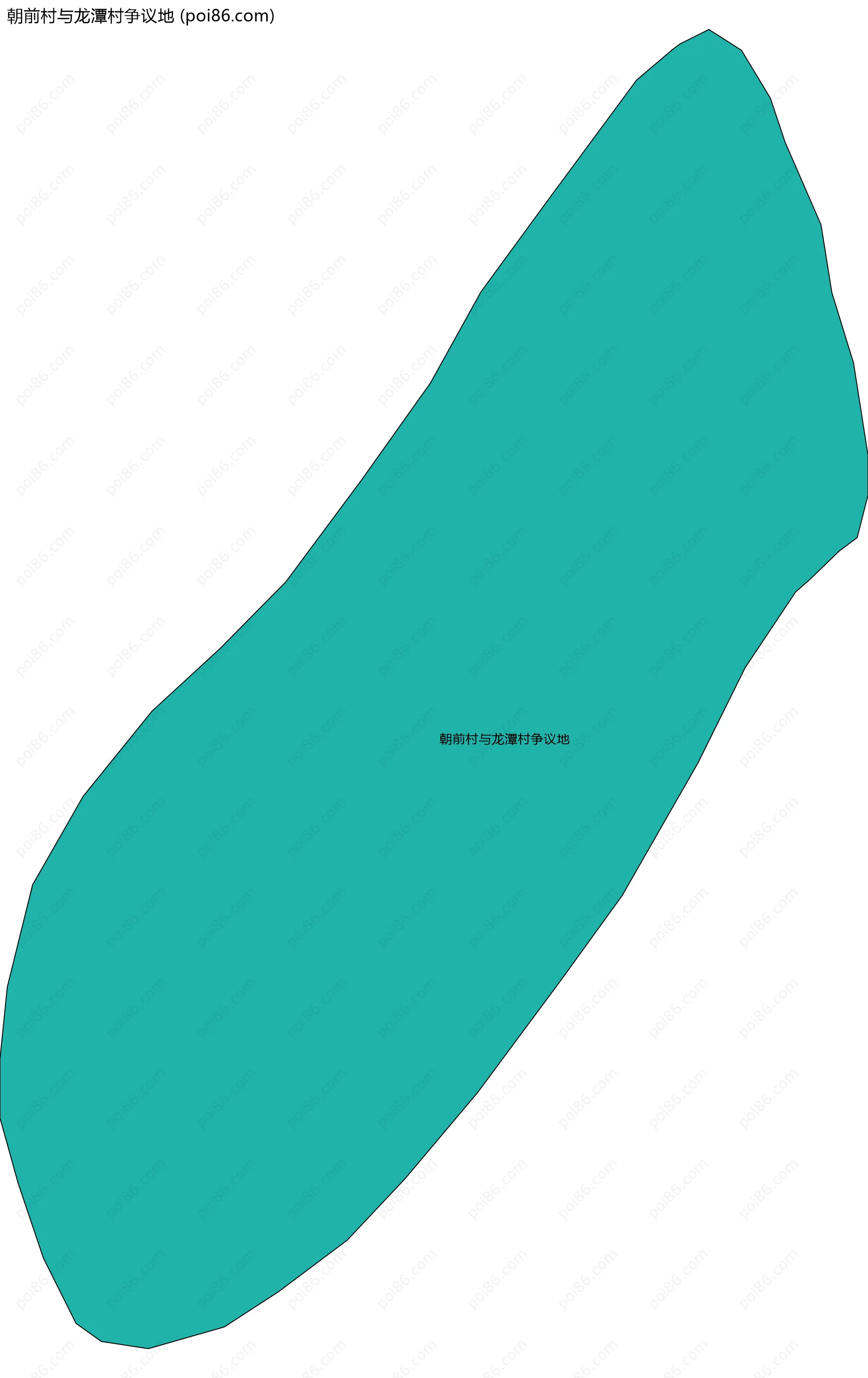 朝前村与龙潭村争议地边界地图