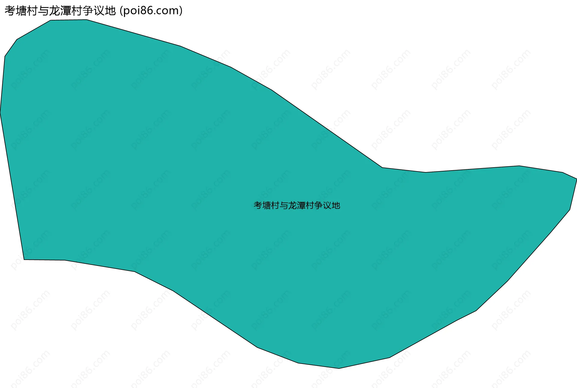 考塘村与龙潭村争议地边界地图