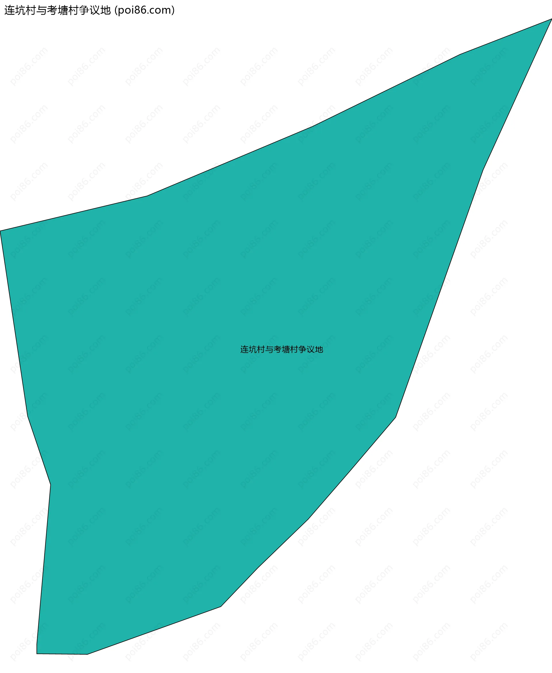 连坑村与考塘村争议地边界地图