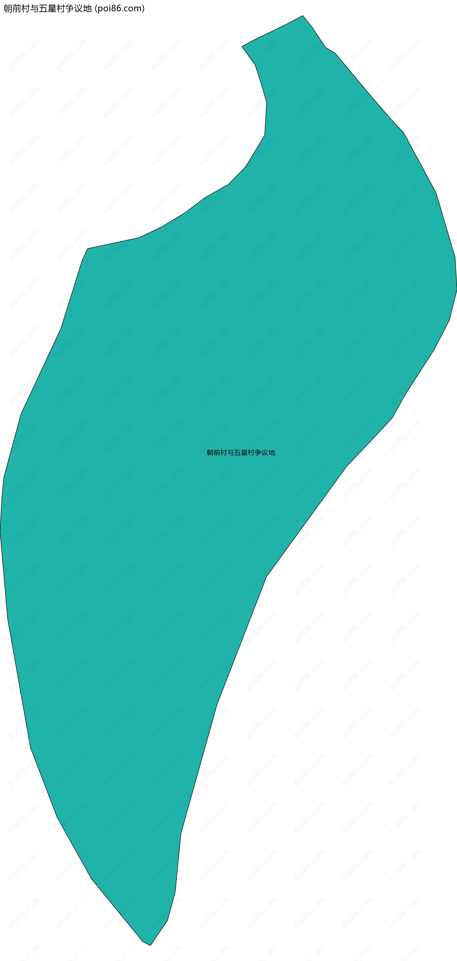 朝前村与五星村争议地边界地图